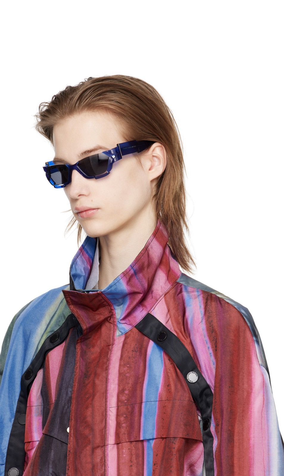 Feng Chen Wang FENG CHEN WANG Blue Deconstructed Sunglasses Size ONE SIZE - 3 Thumbnail
