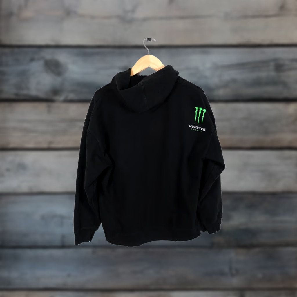 Vintage Monster Energy Hoodie Men's XL Black Pullover Crew Neck Drawstring Graphic Print Logo Sweatshirt Official Size US XL / EU 56 / 4 - 1 Thumbnail