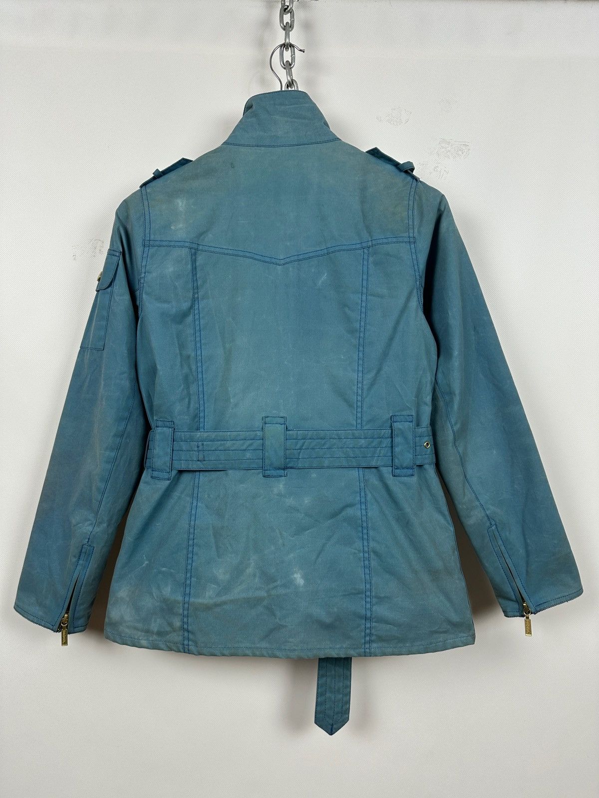 Barbour Vintage Barbour Blue Summer Wax International Coat Jacket Size S / US 4 / IT 40 - 3 Thumbnail
