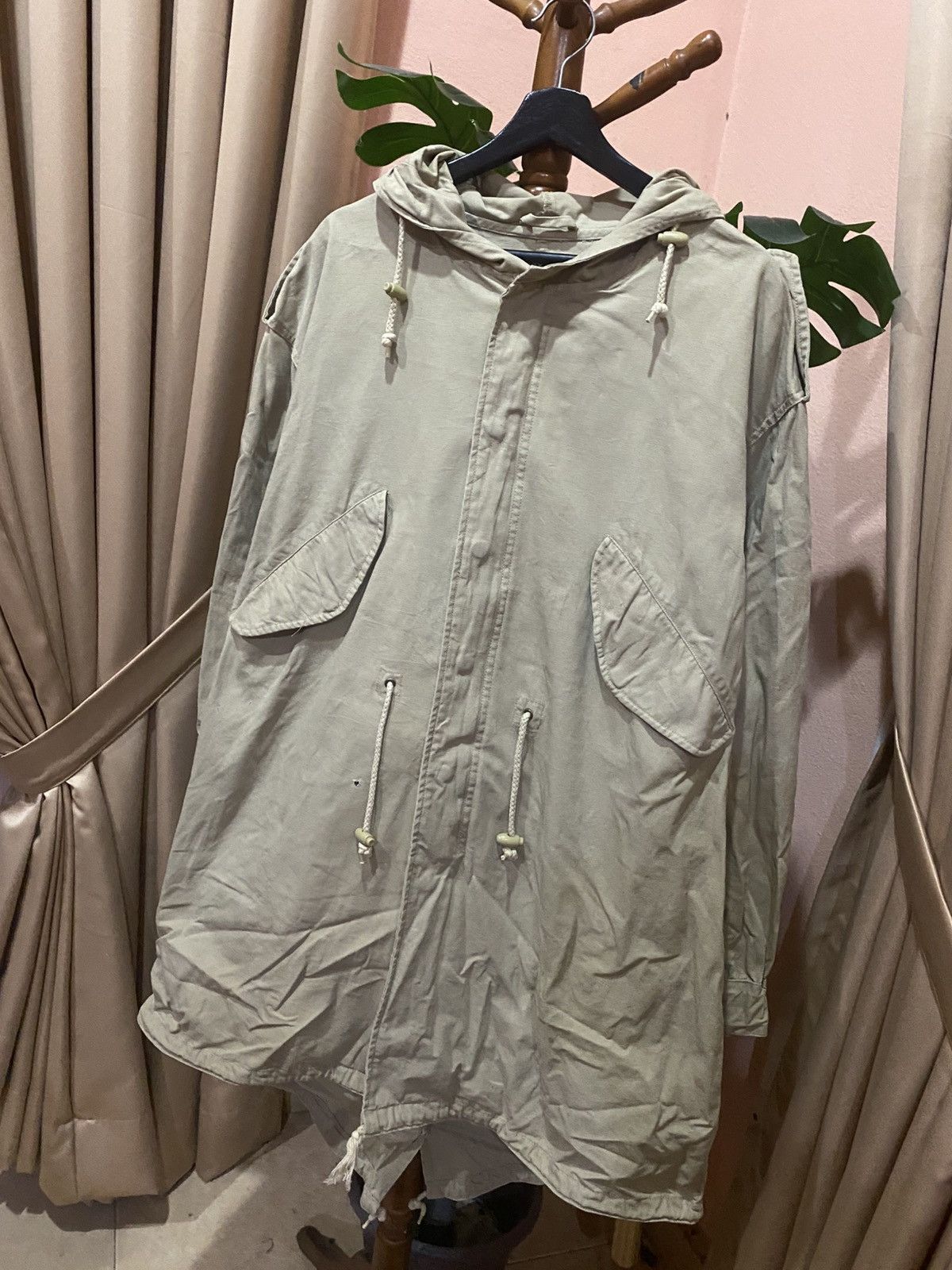 Vintage Vintage Studio Canal Military-Inspired Parka Jacket Beige Size US L / EU 52-54 / 3 - 2 Thumbnail