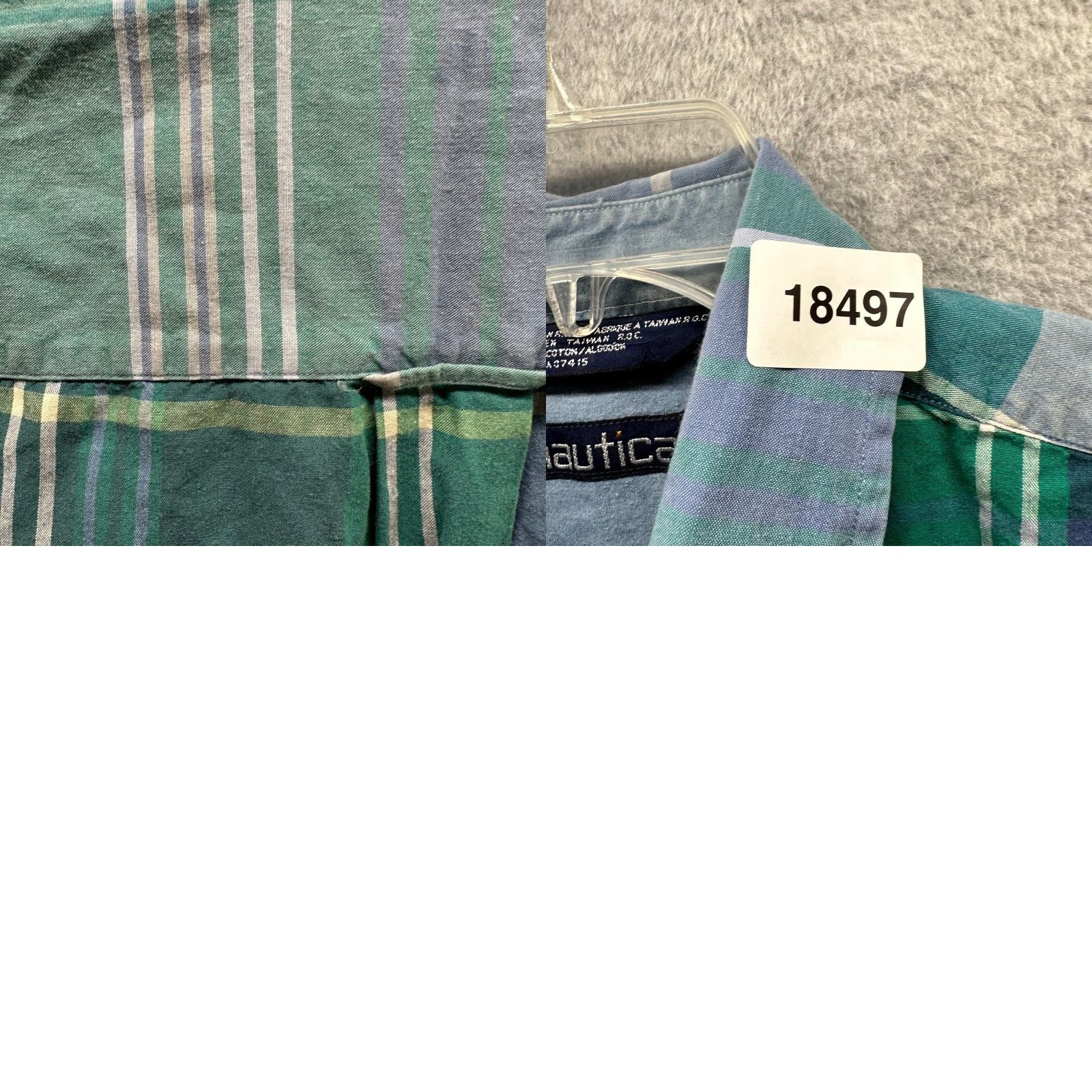 Nautica VINTAGE Nautica Shirt Mens Large Blue Plaid 90s Button-Up Short Sleeve Cotton Collared Beach Casual Workwear Size US L / EU 52-54 / 3 - 9 Thumbnail