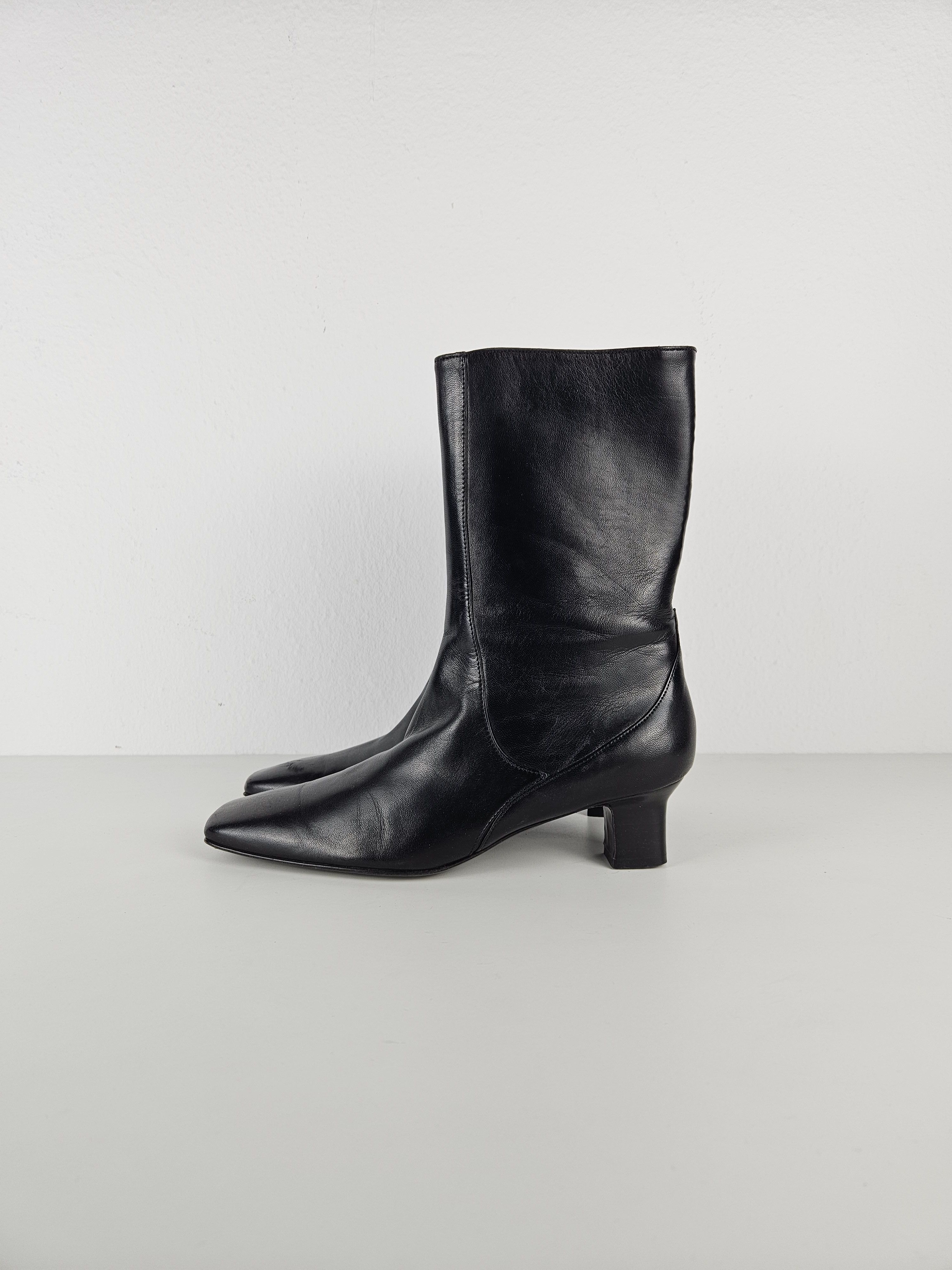 Cole Haan Cole Haan square toe side zip ankle boots Size US 6.5 / IT 36.5 - 1 Thumbnail