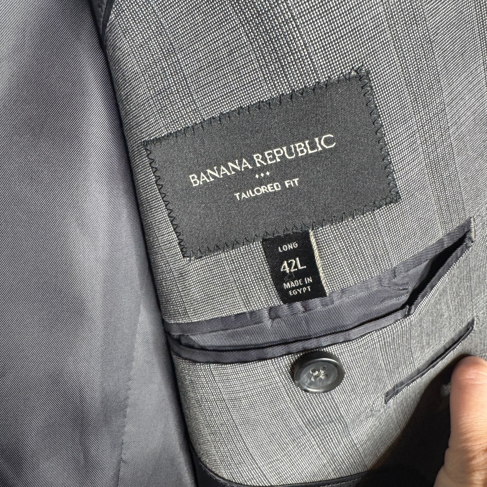 Banana Republic Banana Republic 42L Tailored Gray Blazer Sport Wool Blend Size US XS / EU 42 / 0 - 3 Thumbnail