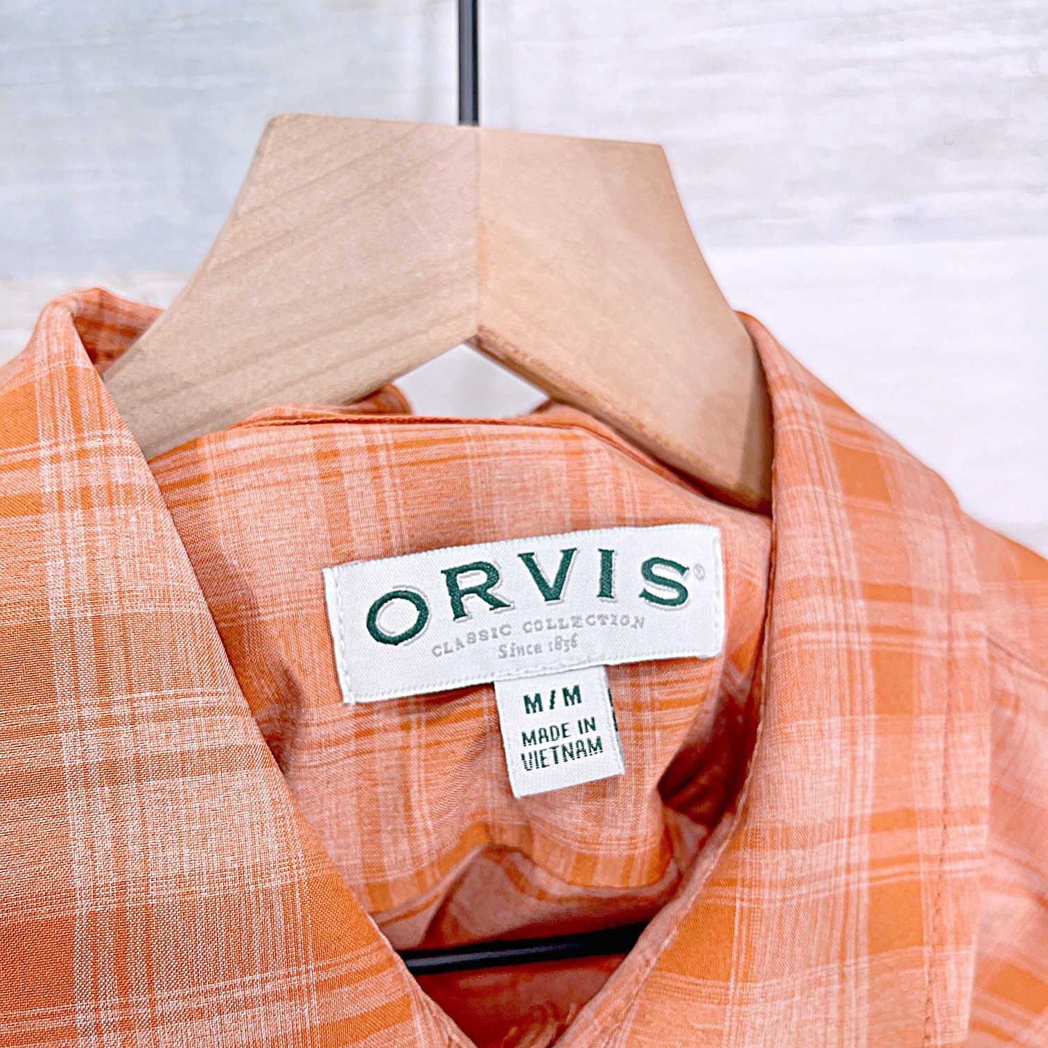 Orvis Orvis Short Sleeve Tech Shirt Orange Plaid Mens Medium Size US M / EU 48-50 / 2 - 6 Thumbnail