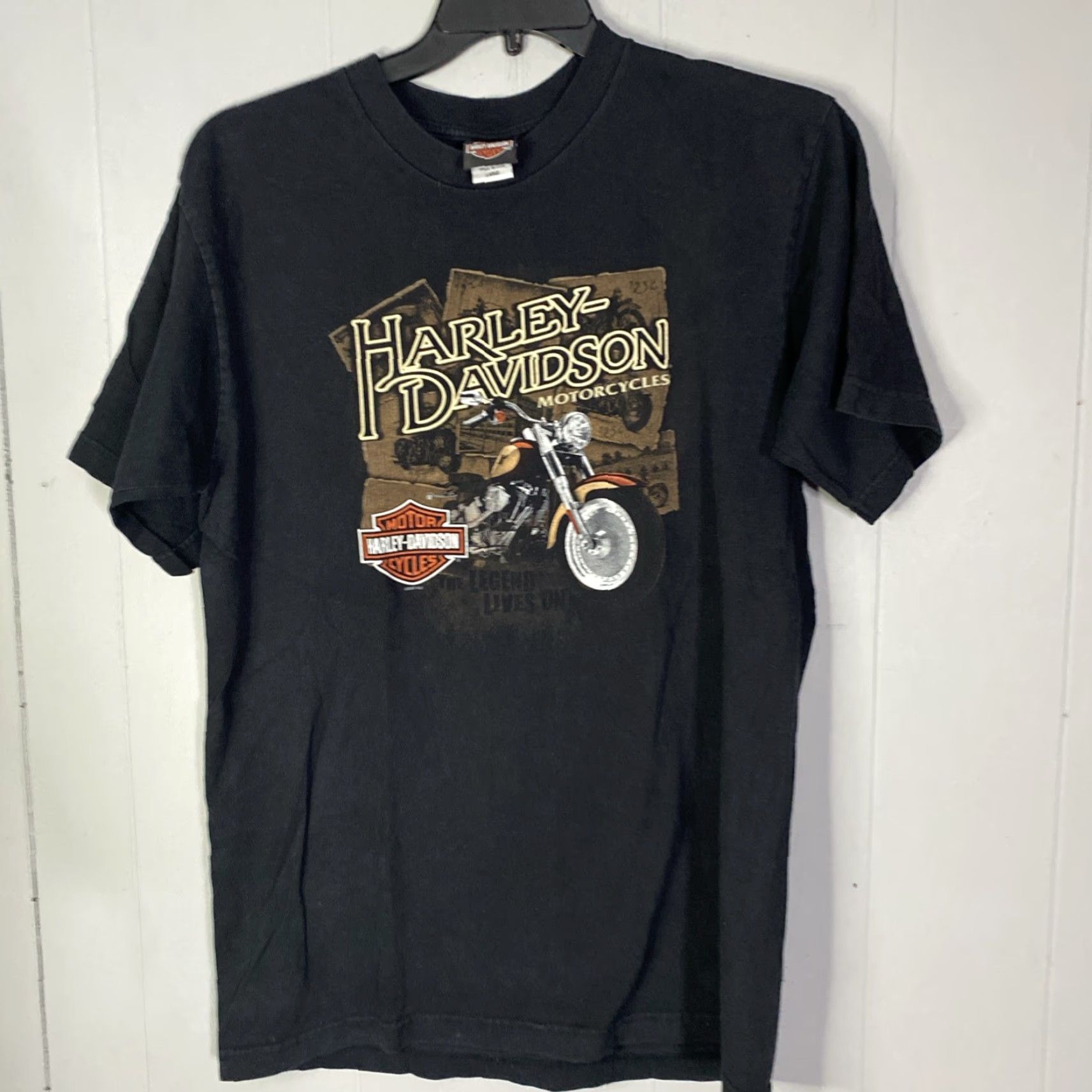 Harley Davidson Harley-Davidson T-Shirt Black Large L USA Motorcycle Biker Alberta Edmonton 2007 22x30 Men Shirt Size US L / EU 52-54 / 3 - 4 Thumbnail