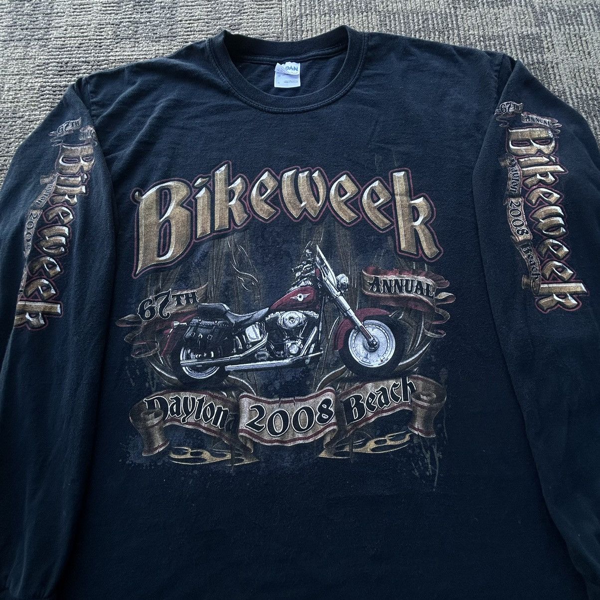 Vintage VTG ‘08 Bike Week Daytona Beach Eagle Graphic Long Sleeve Size US L / EU 52-54 / 3 - 2 Thumbnail