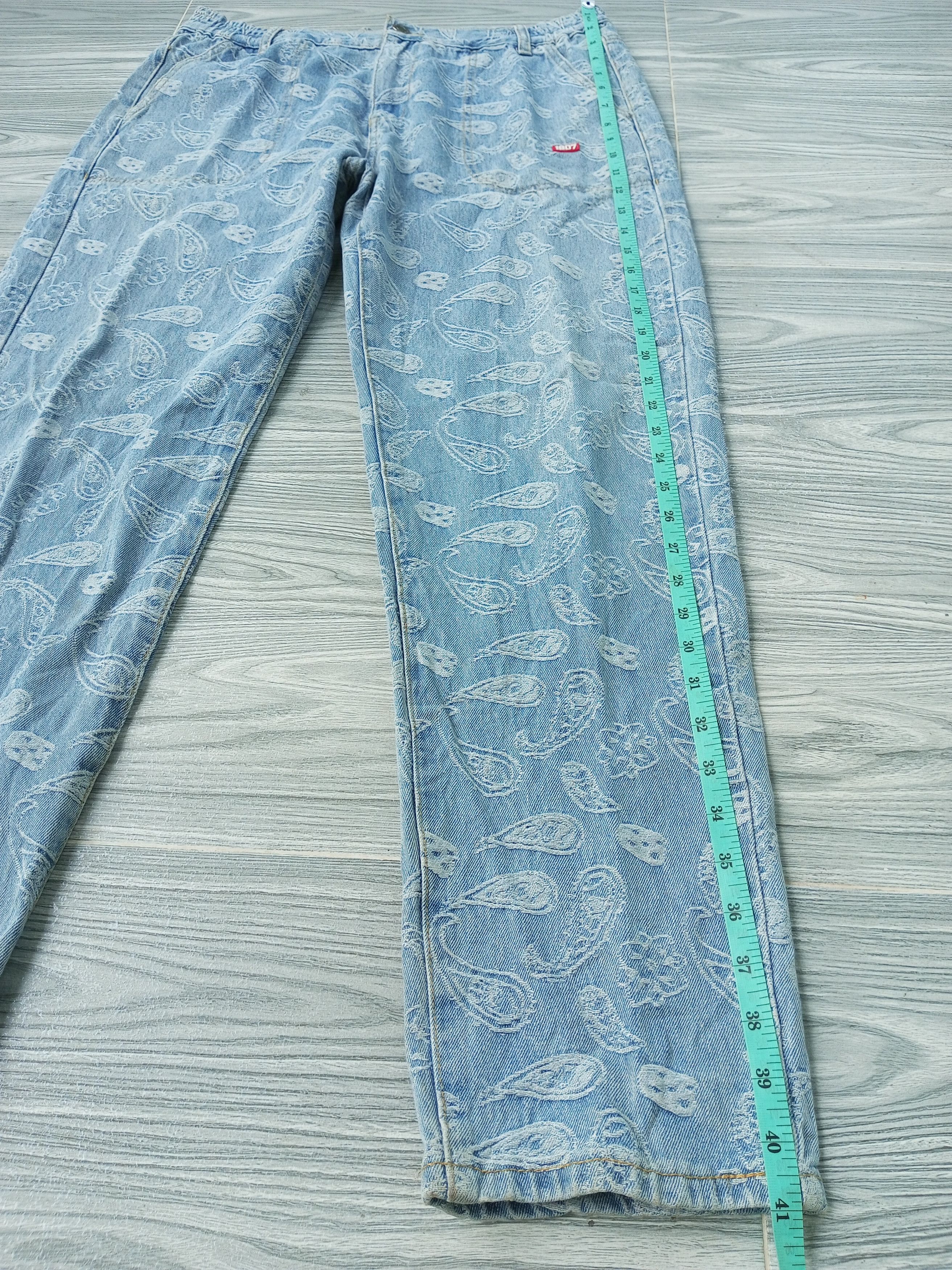 Japanese Brand Baggy Paisley denim manace style Size US 34 / EU 50 - 7 Thumbnail