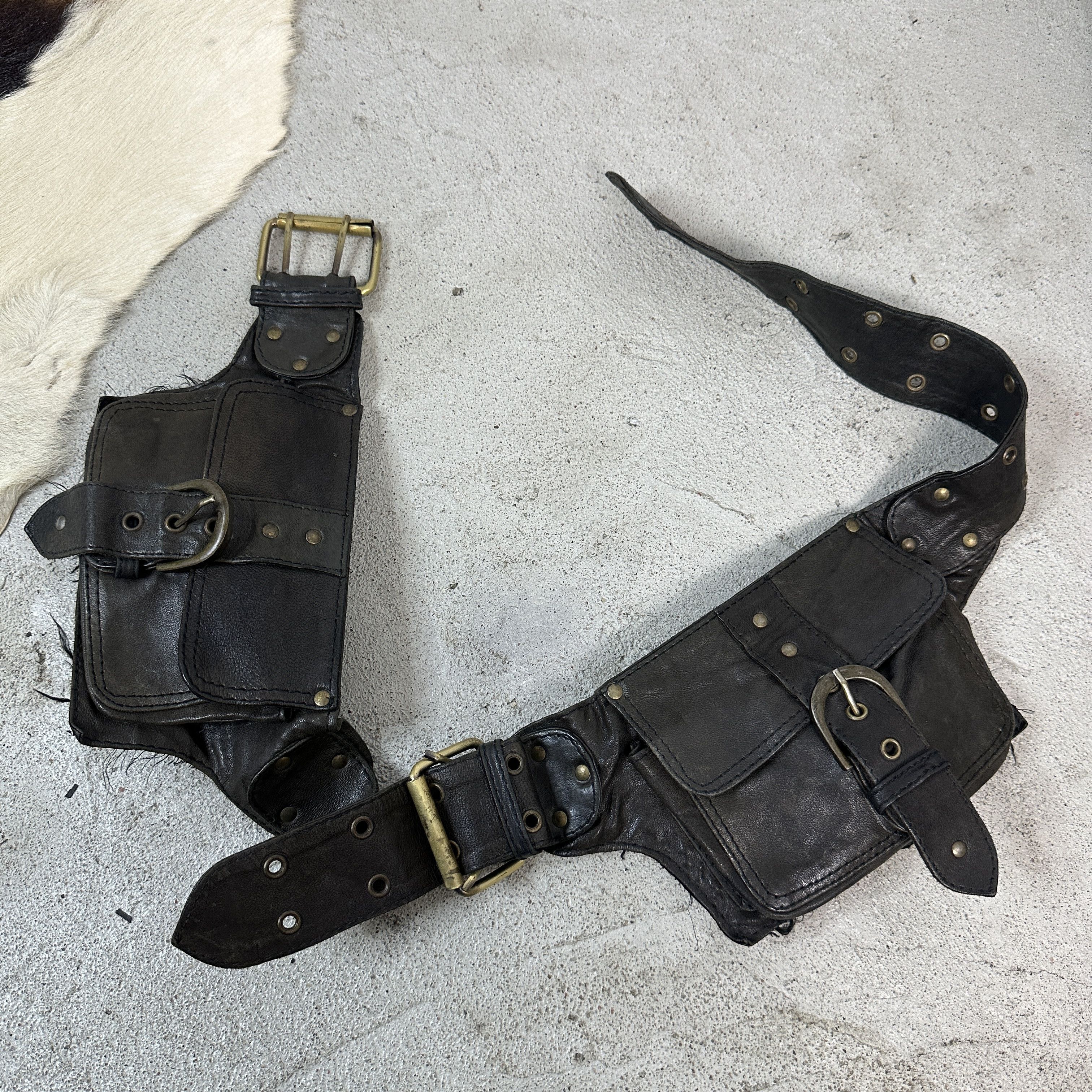 Vintage Leather Belt Size ONE SIZE - 1 Thumbnail