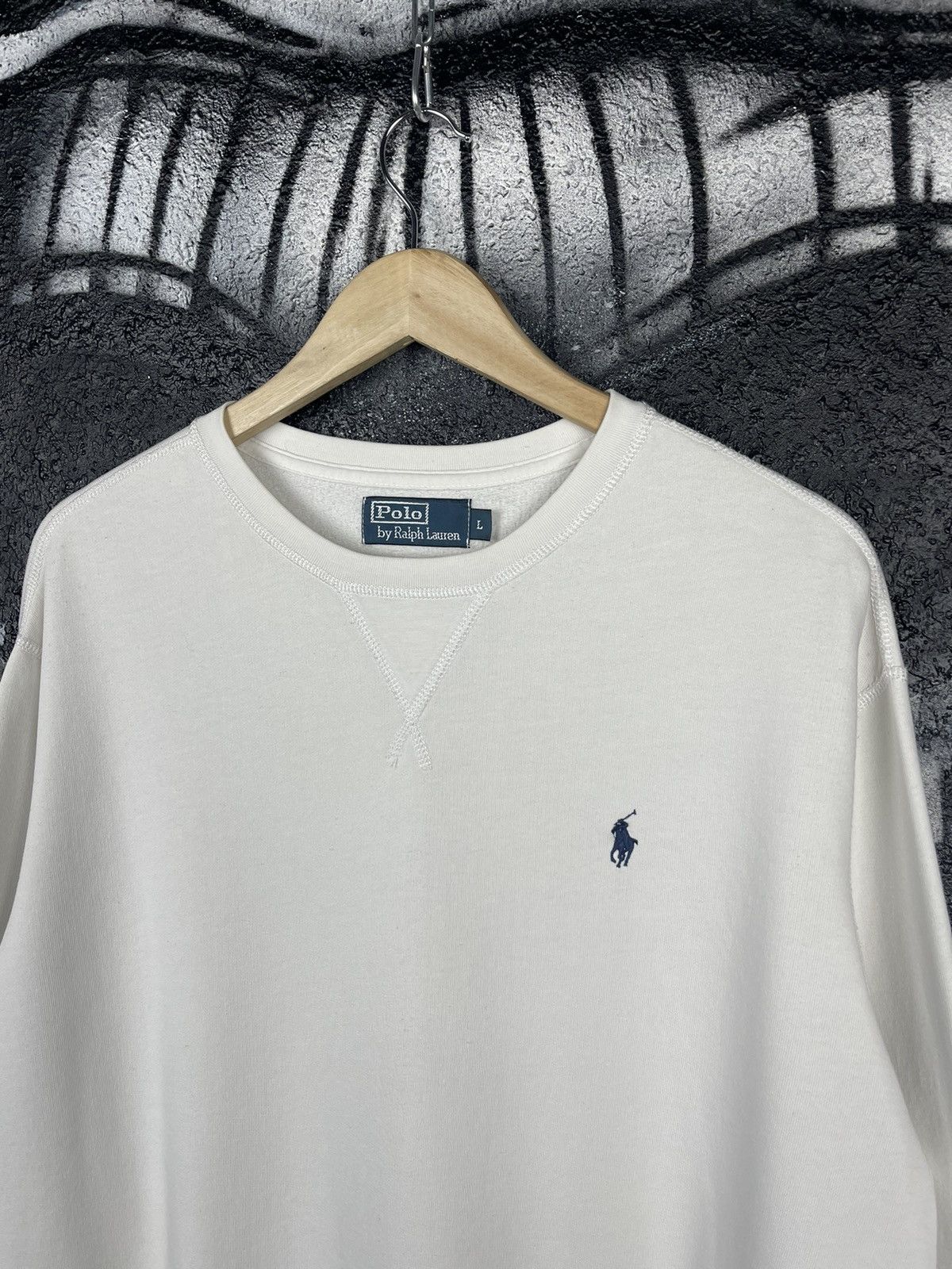 Polo Ralph Lauren × Ralph Lauren × Vintage Polo Ralph Lauren White Sweatshirt Men’s Size L Size US L / EU 52-54 / 3 - 3 Thumbnail