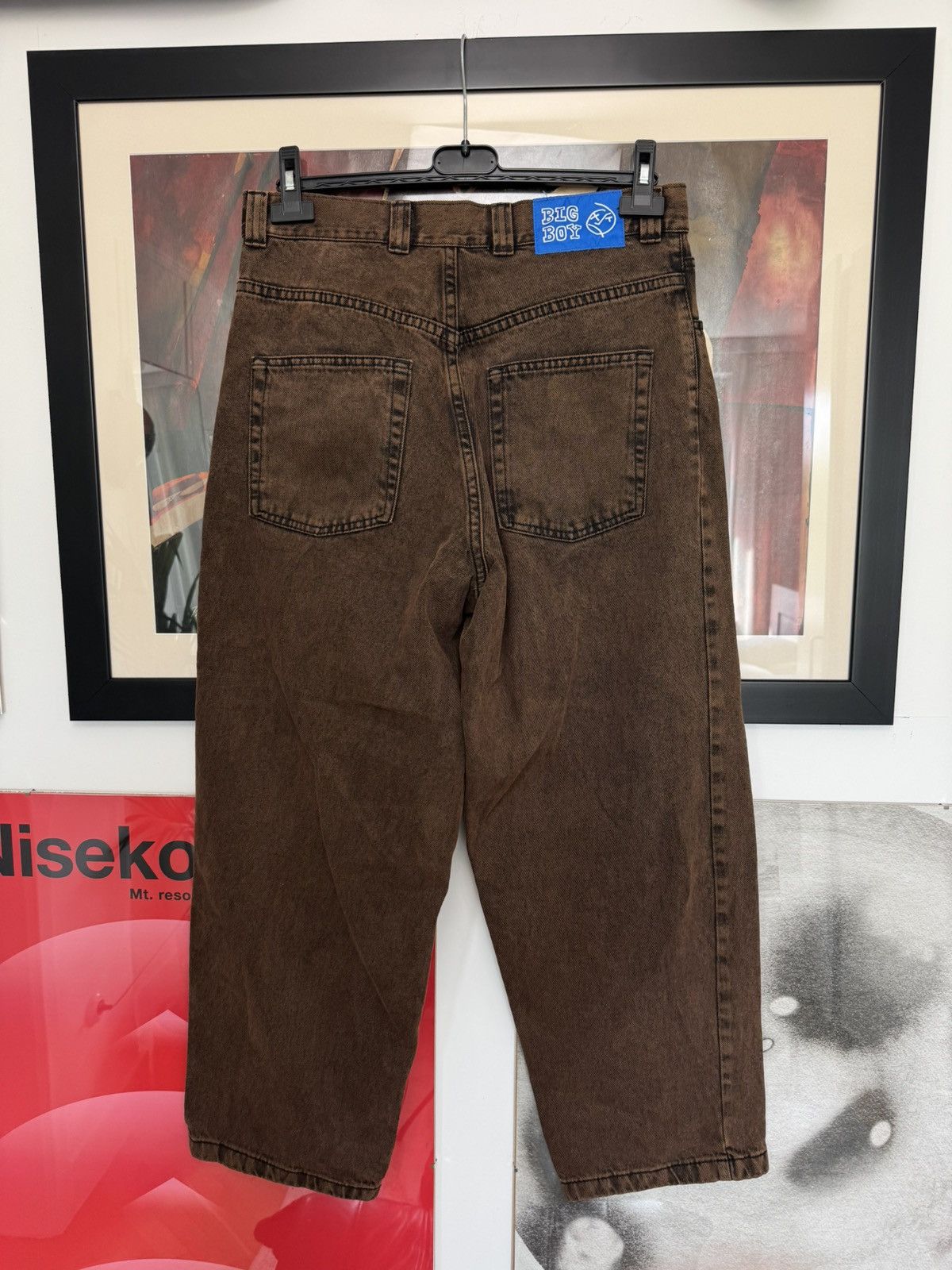 Polar Skate Co. Polar Sk8 Co Big Boy Washed Brown Denim Baggy Skateboard Size US 30 / EU 46 - 2 Thumbnail