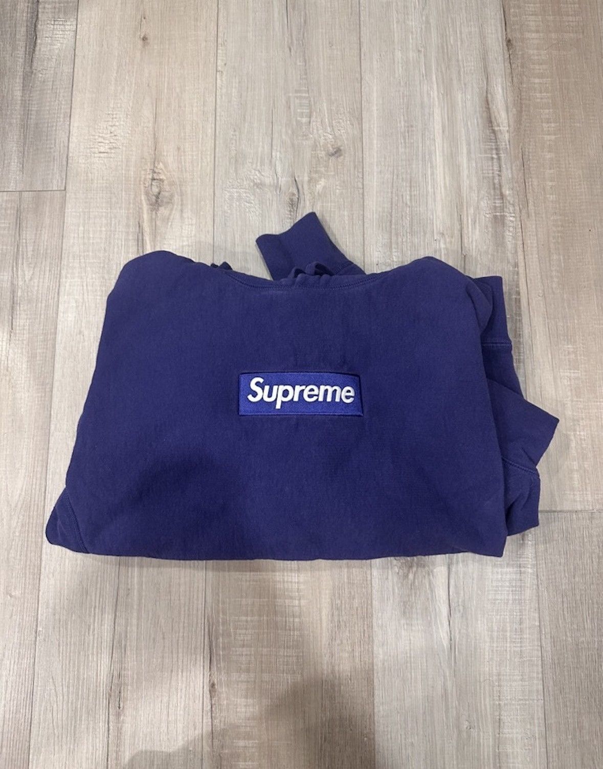 image of Supreme Fw21 Box Logo Washed Navy, Men's (Size Small)