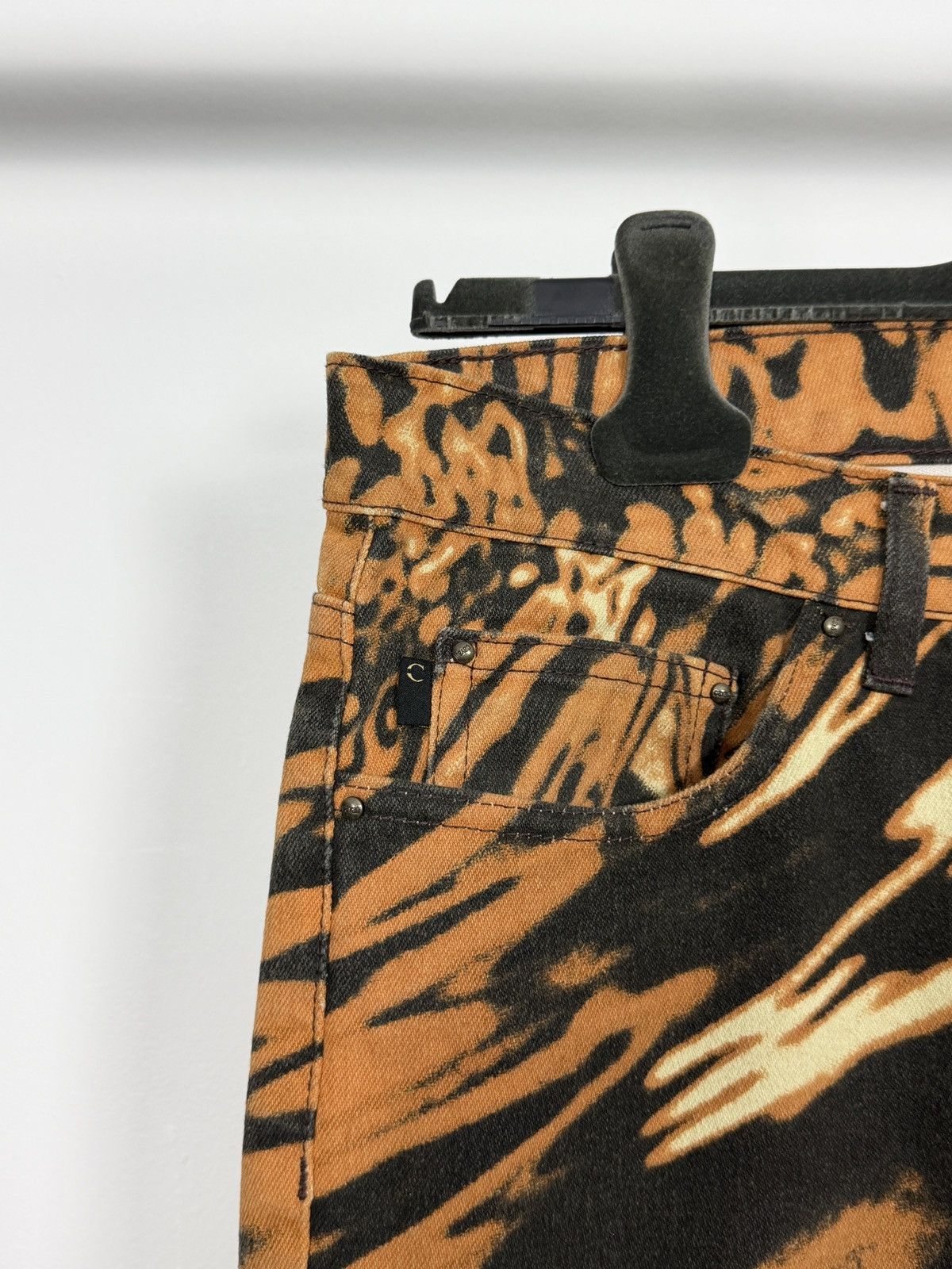 Roberto Cavalli Roberto Cavalli S/S2002 Flared Psychedelic Lava Denim Jeans Size US 32 / EU 48 - 3 Thumbnail