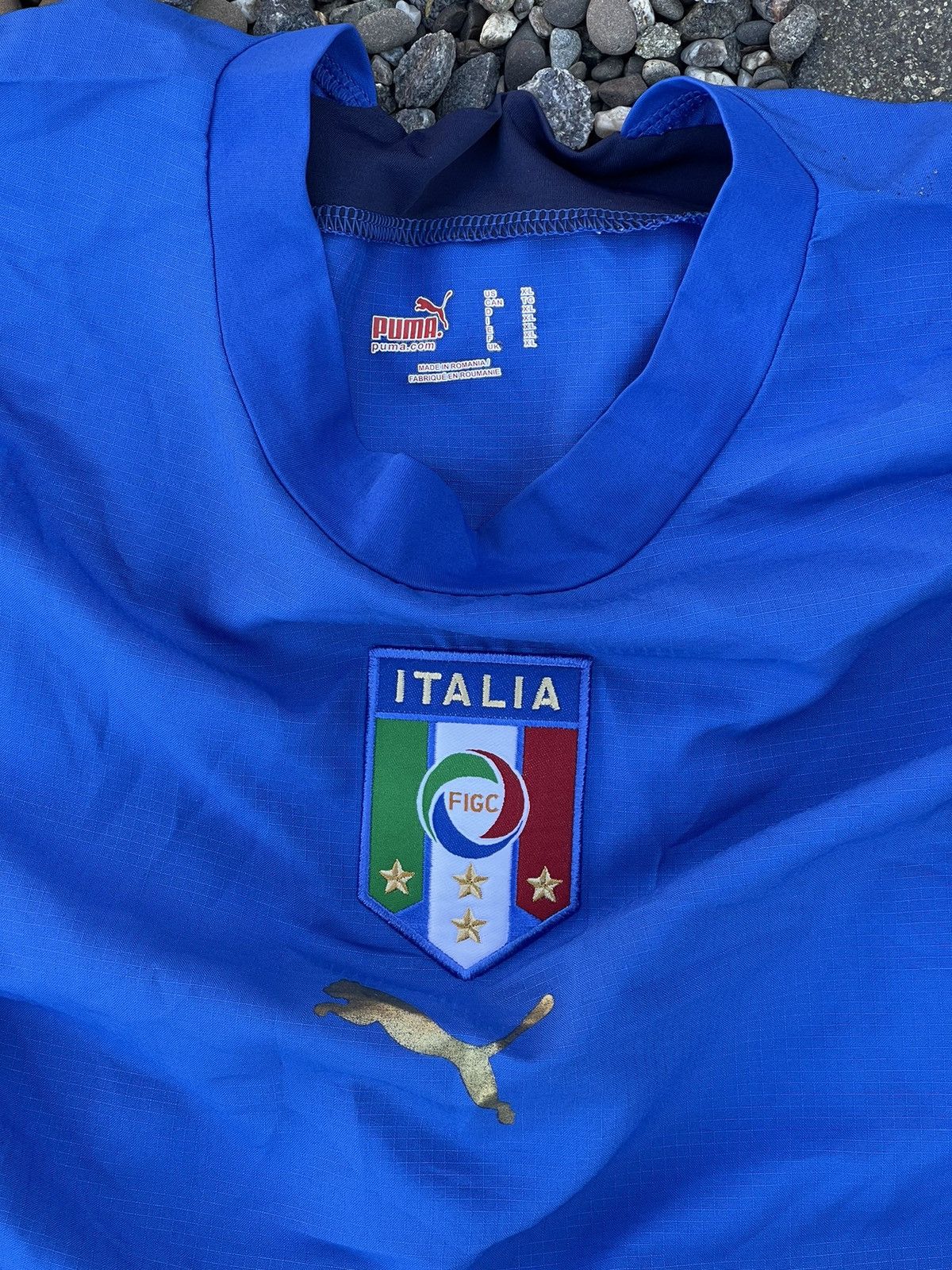 Puma × Vintage 2004 Puma Italy Neil Barrett blue rare soccer jersey Size US XL / EU 56 / 4 - 6 Thumbnail