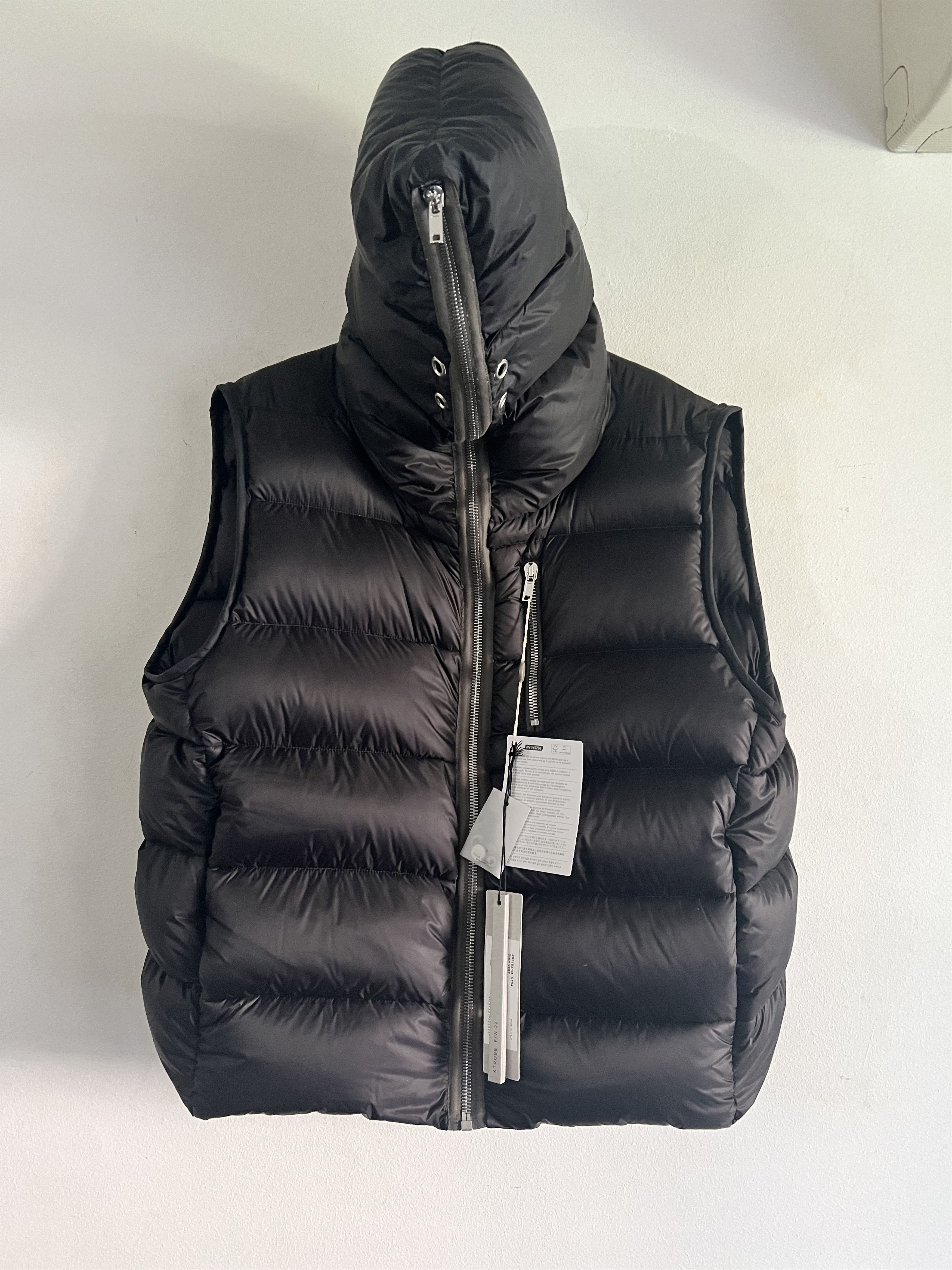 Rick Owens Runway FW22 Jumbo Gimp Down Jacket Black Sleeveless Size US L / EU 52-54 / 3 - 2 Thumbnail