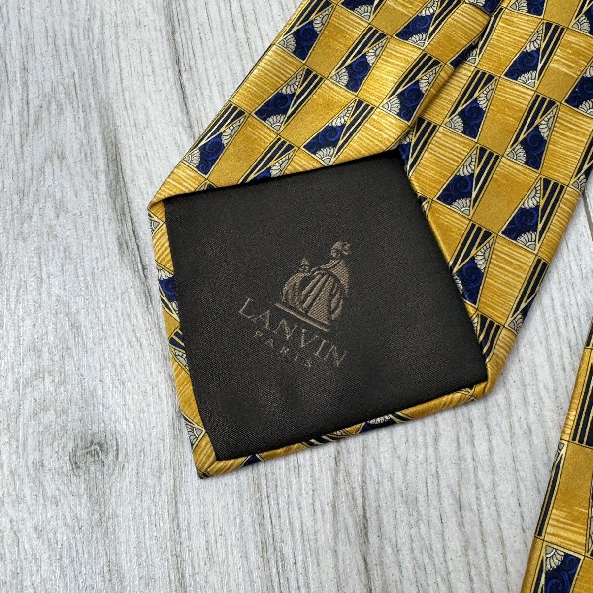 Lanvin Lanvin Paris Silk Tie Gold Made In France Size ONE SIZE - 6 Thumbnail