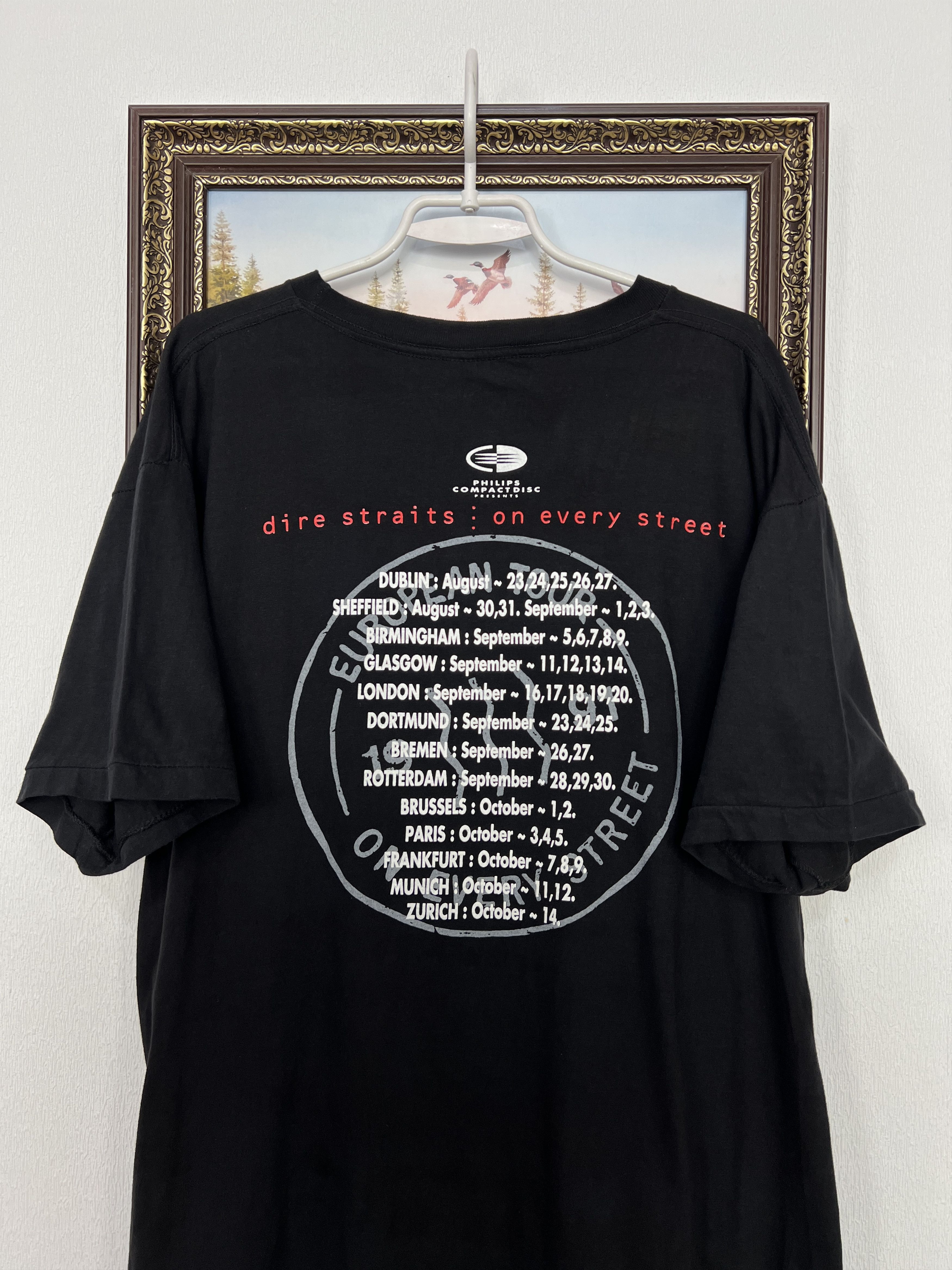 Vintage Vintage 90's Dire Straits On Every Street Band Tour Tee Size US L / EU 52-54 / 3 - 12 Thumbnail