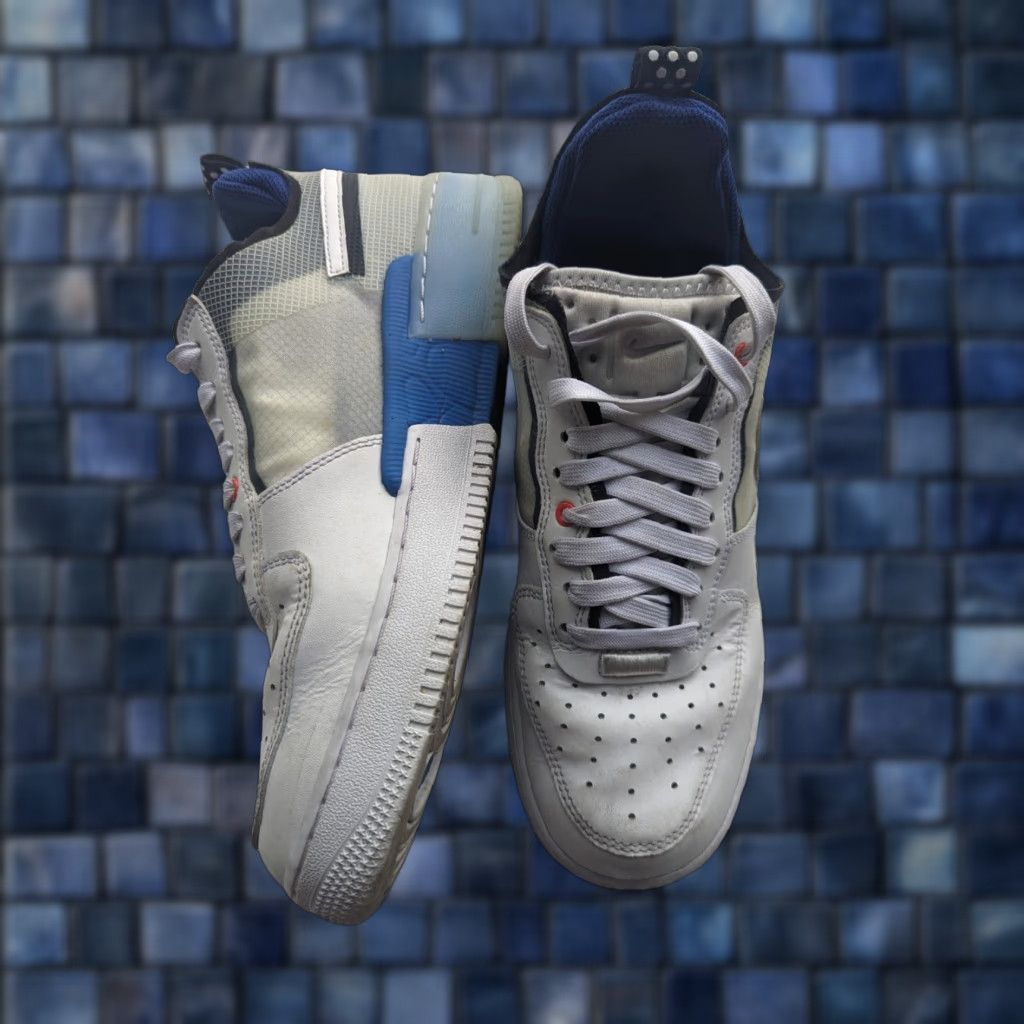 Nike NIKE AIR FORCE 1 REACT SNEAKER White Light Photo Blue 8 Men DH7615-101 Size US 8 / EU 41 - 1 Thumbnail