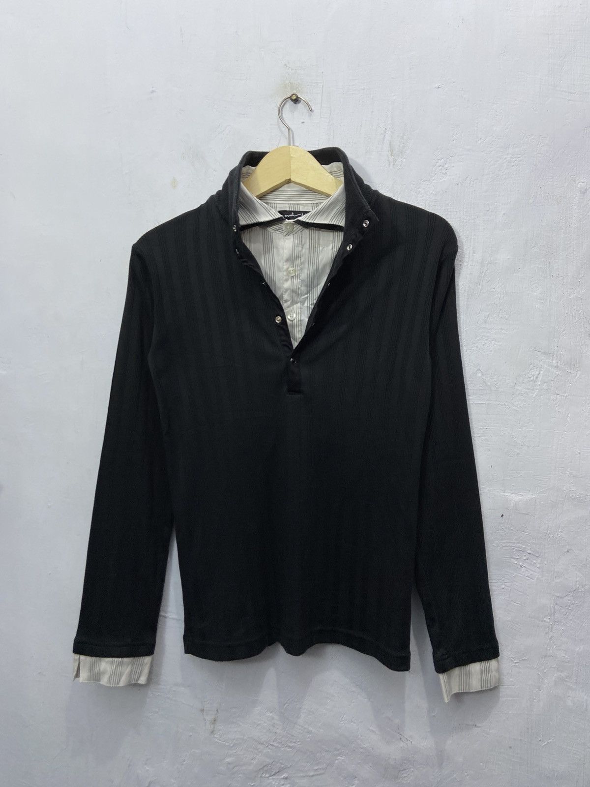 Japanese Brand Gothic Double Layer Oval Dice Long Sleeve Y2K Style Size US S / EU 44-46 / 1 - 1 Thumbnail
