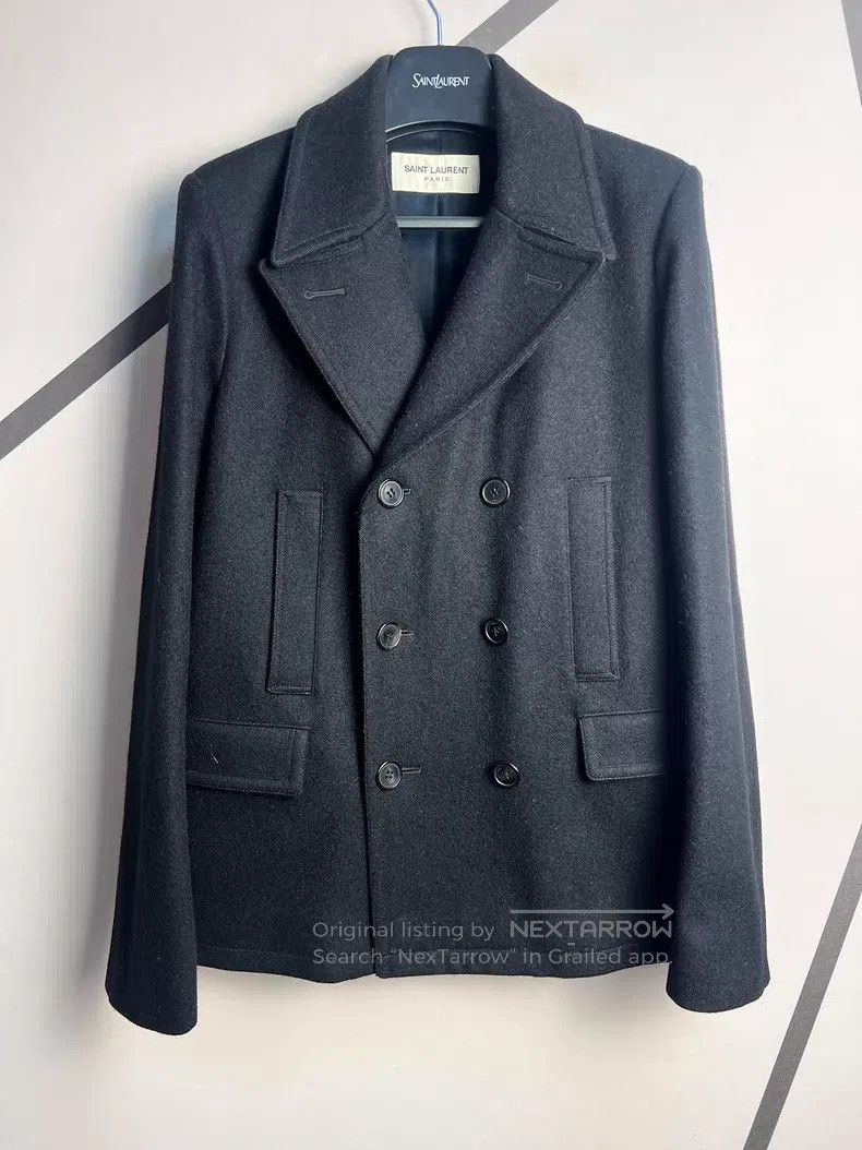 Saint Laurent Paris Saint Laurent Paris Wool Double-Breasted Trench Coat Jacke Size US M / EU 48-50 / 2 - 1 Thumbnail