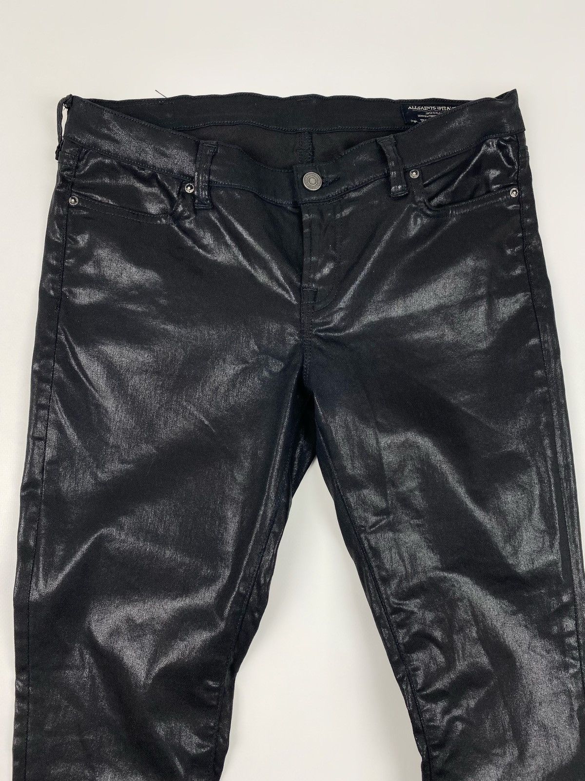 Allsaints Allsaints Petrel Brodie Slim Coated Ankle Zip Jeans 30 Size 30" / US 8 / IT 44 - 3 Thumbnail