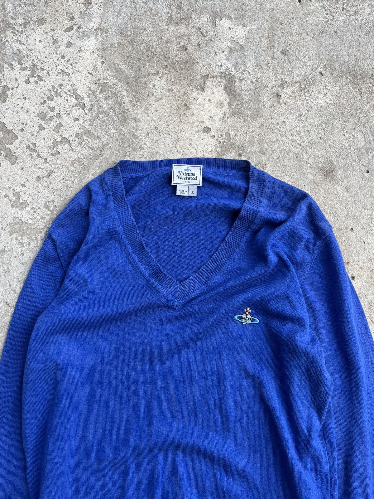 Vivienne Westwood SS15 Vivienne Westwood Orb Logo V-Neck Sweater Jumper Size US S / EU 44-46 / 1 - 2 Thumbnail