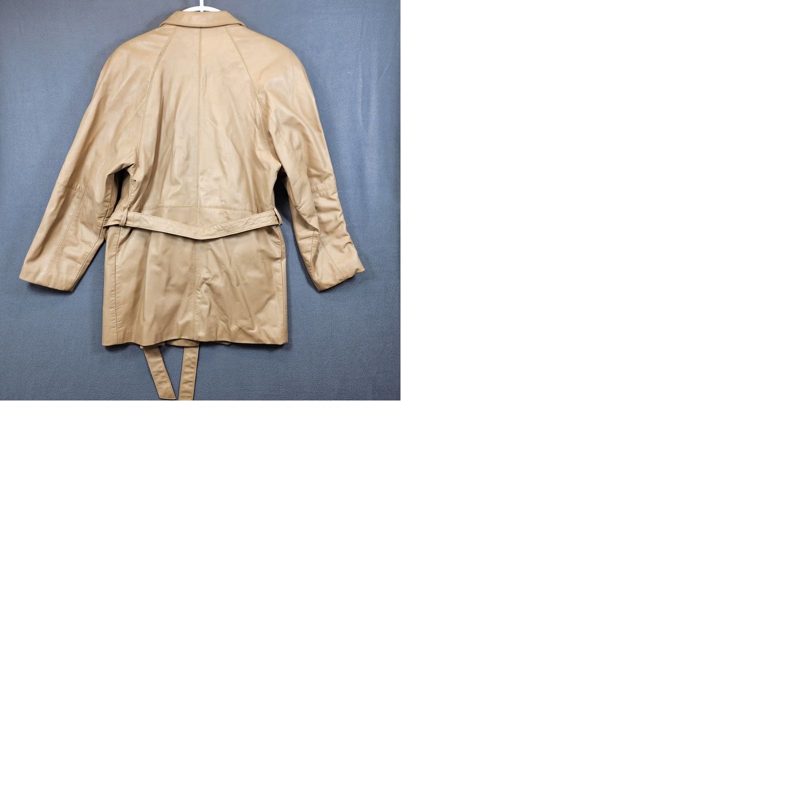 Vintage VINTAGE G III Leather Fashions Coat Womens S British Tan Belt Pockets Mob Wife USA Size S / US 4 / IT 40 - 10 Thumbnail