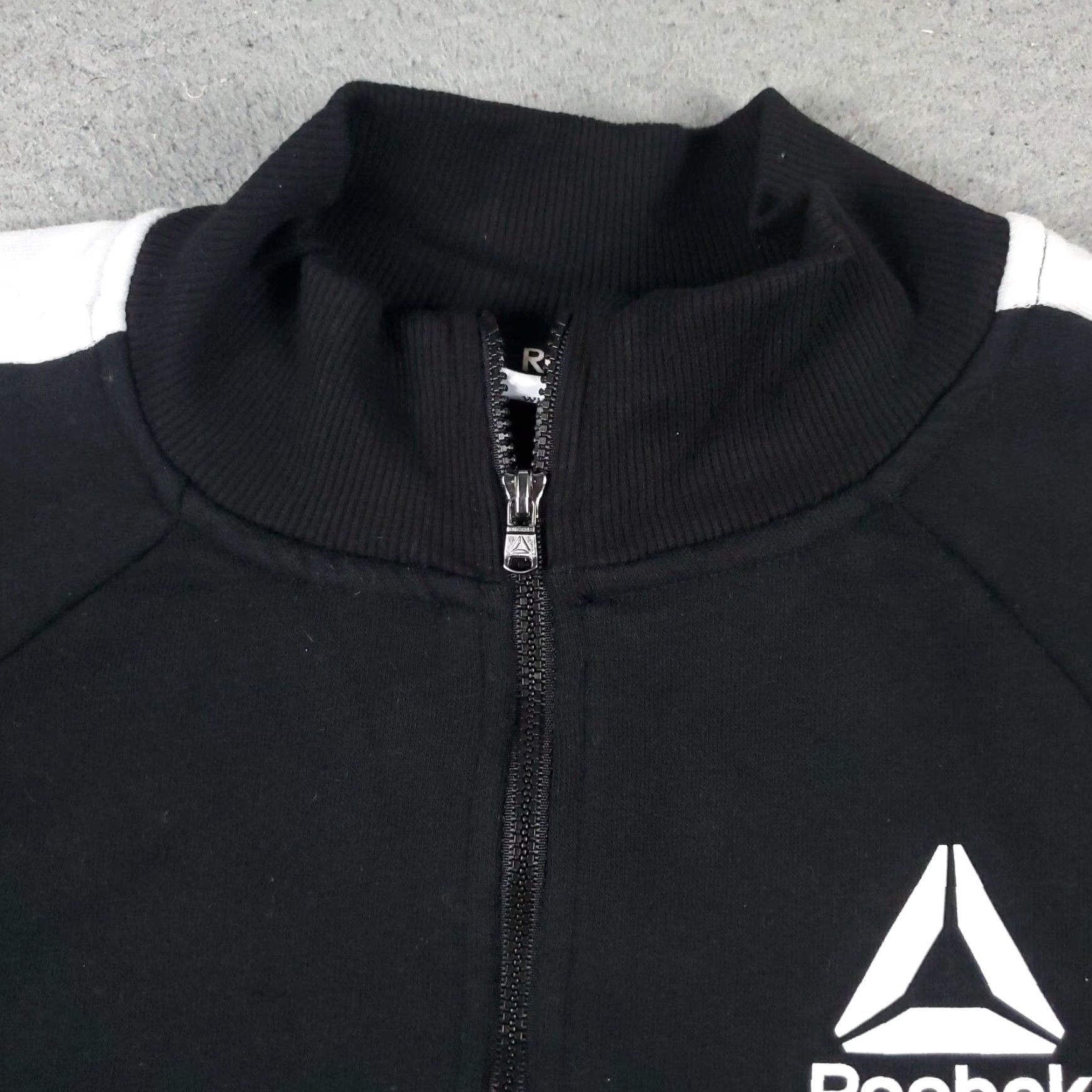 Reebok Reebok Womens Medium Black 1/4 Zip Crew Neck Pullover Sweater Cotton Blend Size M / US 6-8 / IT 42-44 - 2 Thumbnail