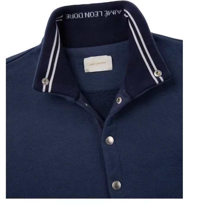 Aime Leon Dore Aime Leon Dore Jacquard Collar Snap Pullover Navy Size XL Size US XL / EU 56 / 4 - 1 Thumbnail