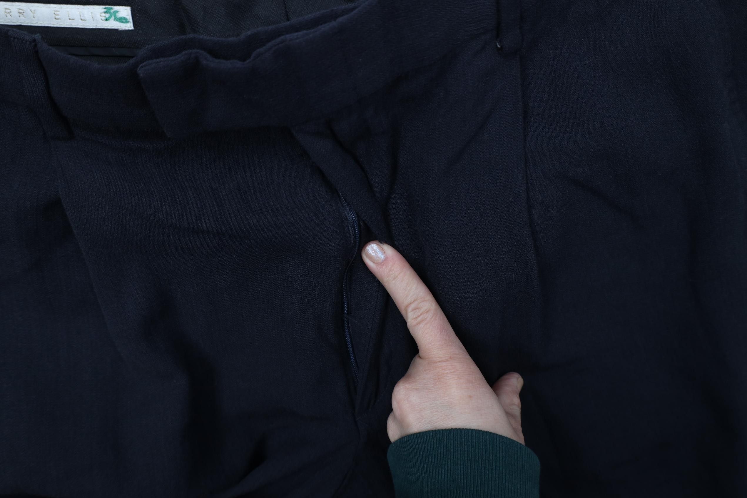 Vintage Vintage 90s Streetwear Gabardine Knit Wide Leg Chino Pants Size US 38 / EU 54 - 6 Thumbnail