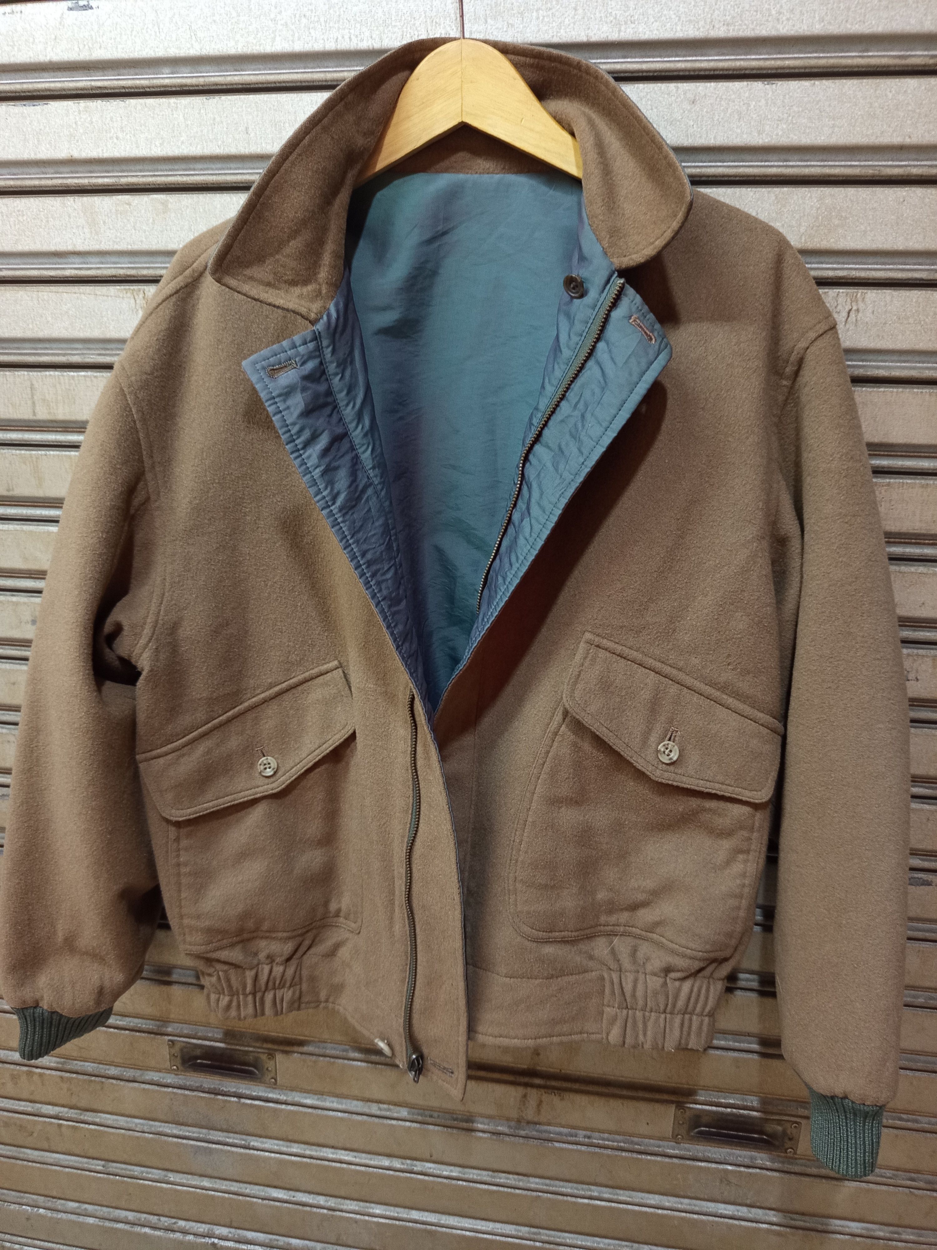 Aquascutum 1990s Aquascutum Reversible Bomber Jacket Size US L / EU 52-54 / 3 - 14 Thumbnail