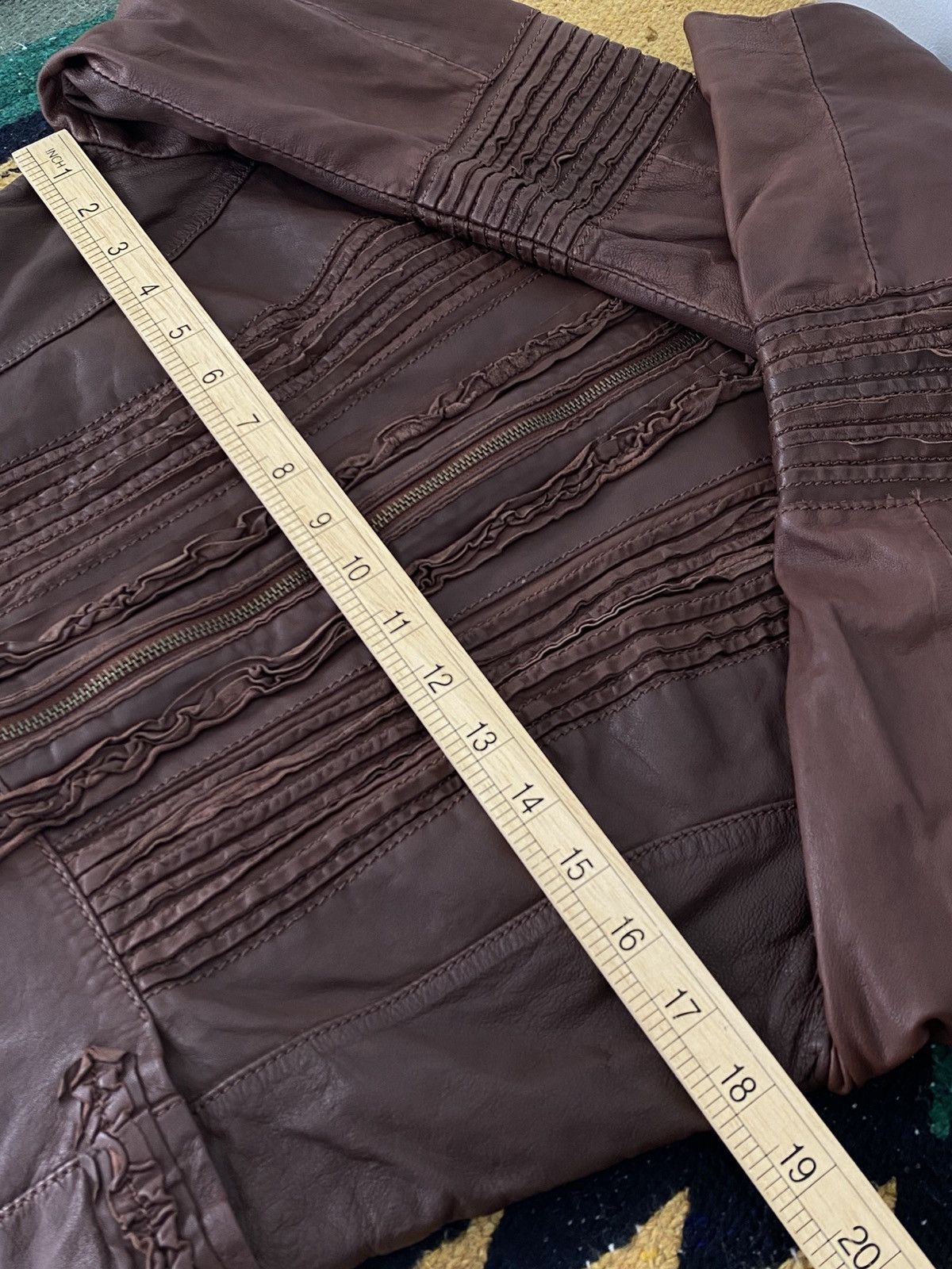 Max Mara Max Mara Lamb Leather Fitted Jacket Brown Luxury Size XS / US 0-2 / IT 36-38 - 6 Thumbnail