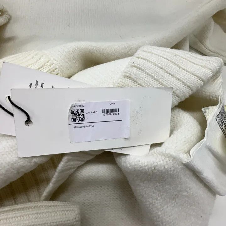 AMI AMIPARIS Heart Logo White Sweatshirt -2507 Size US L / EU 52-54 / 3 - 1 Thumbnail