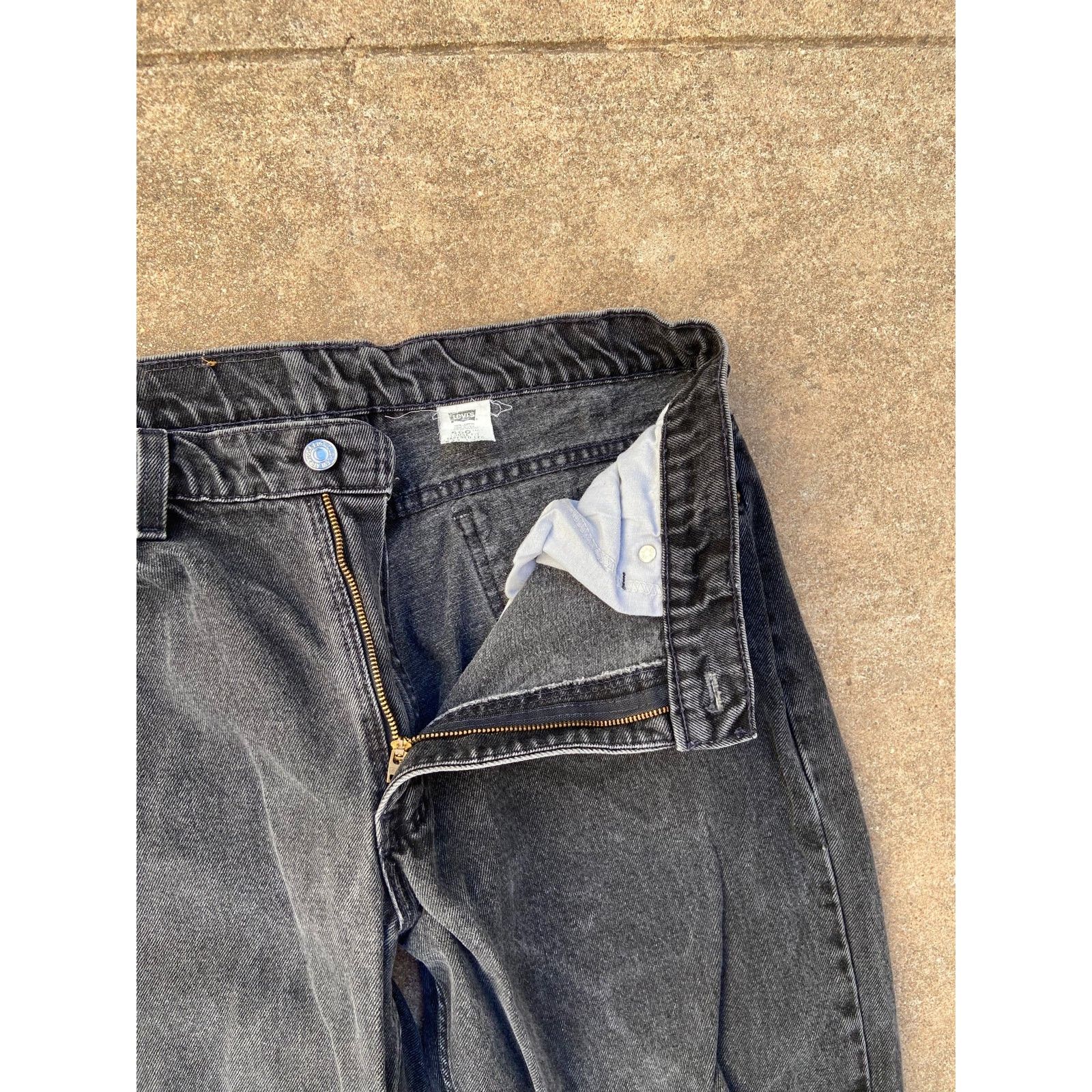 Levi's × Vintage Vintage 90’s Levi’s 560 Black Denim Jeans Pants Orange Tab Size US 33 - 5 Thumbnail