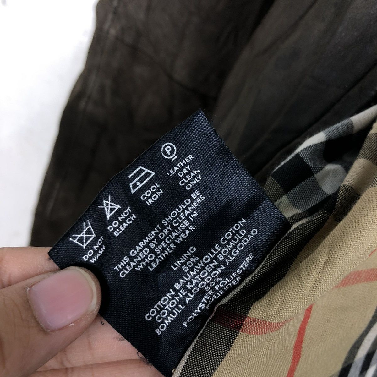 Burberry 🔥VINTAGE LEATHER JACKET BURBERRY LONDON NOVA CHECK BLANKET Size US M / EU 48-50 / 2 - 24 Thumbnail