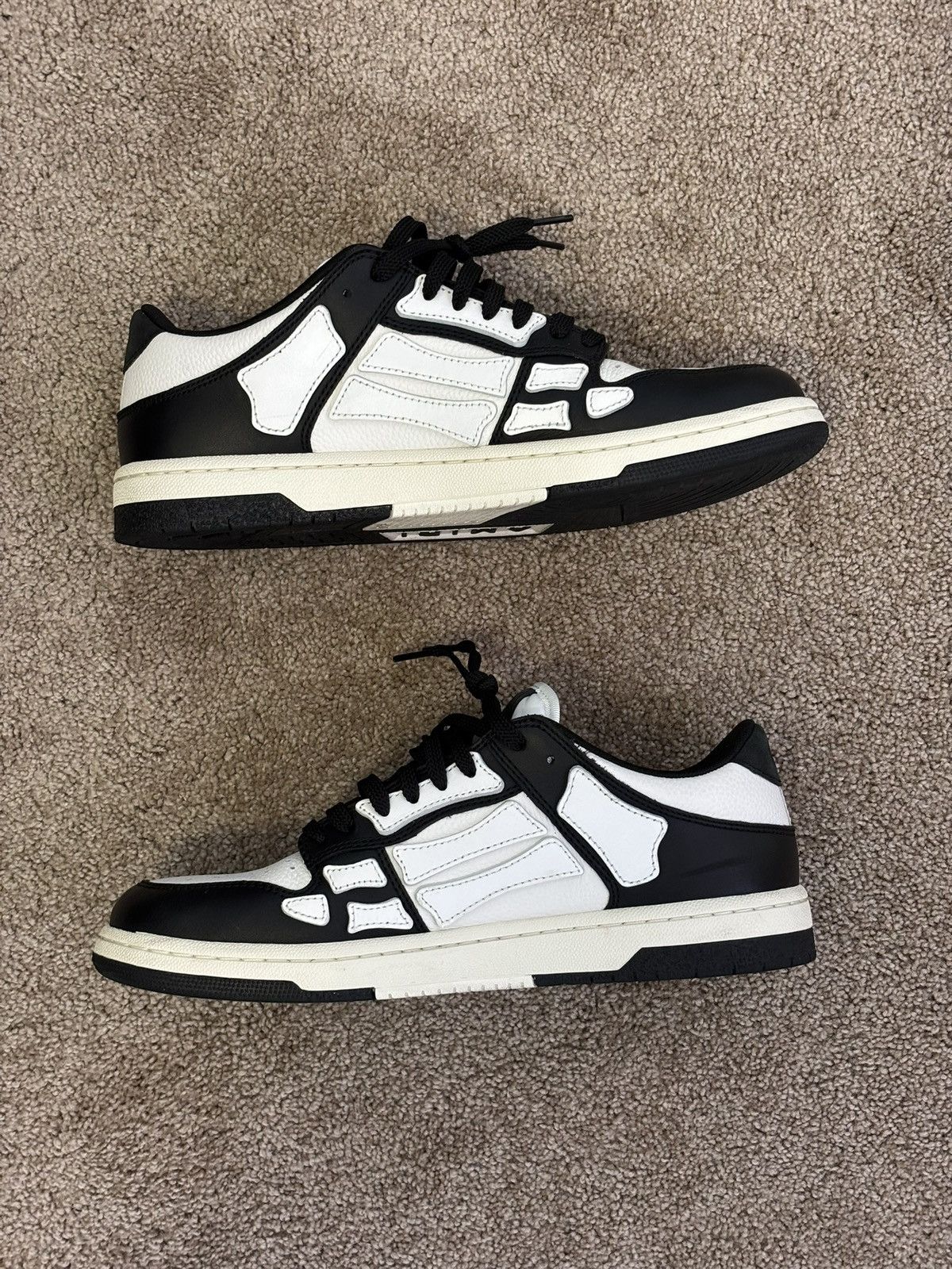 Amiri Amiri Skel Top Low ‘Black White’ Size US 9 / EU 42 - 2 Thumbnail