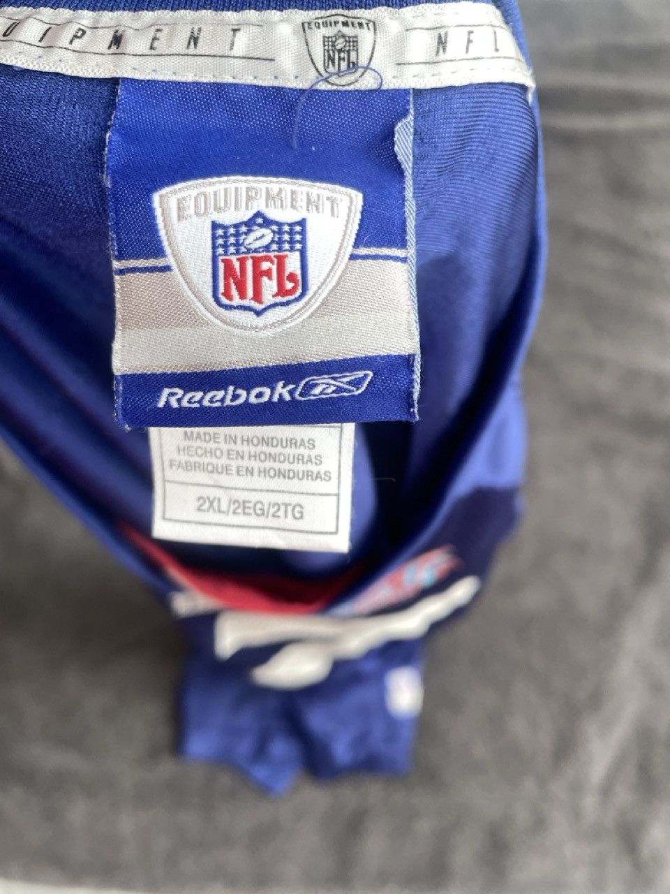 NFL × Reebok Blue Reebok NY Giants XLII Jersey 'JACOBS 27' Size US XXL / EU 58 / 5 - 3 Thumbnail