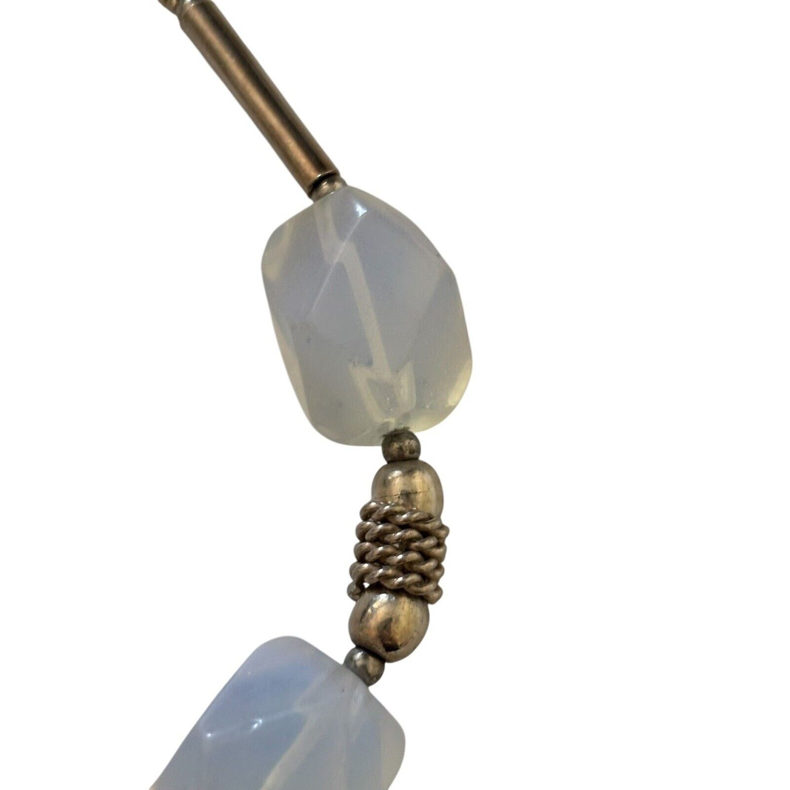 Other Sterling Silver Opalite Necklace Mexico Signed GAOI 18” 45g Size ONE SIZE - 8 Thumbnail