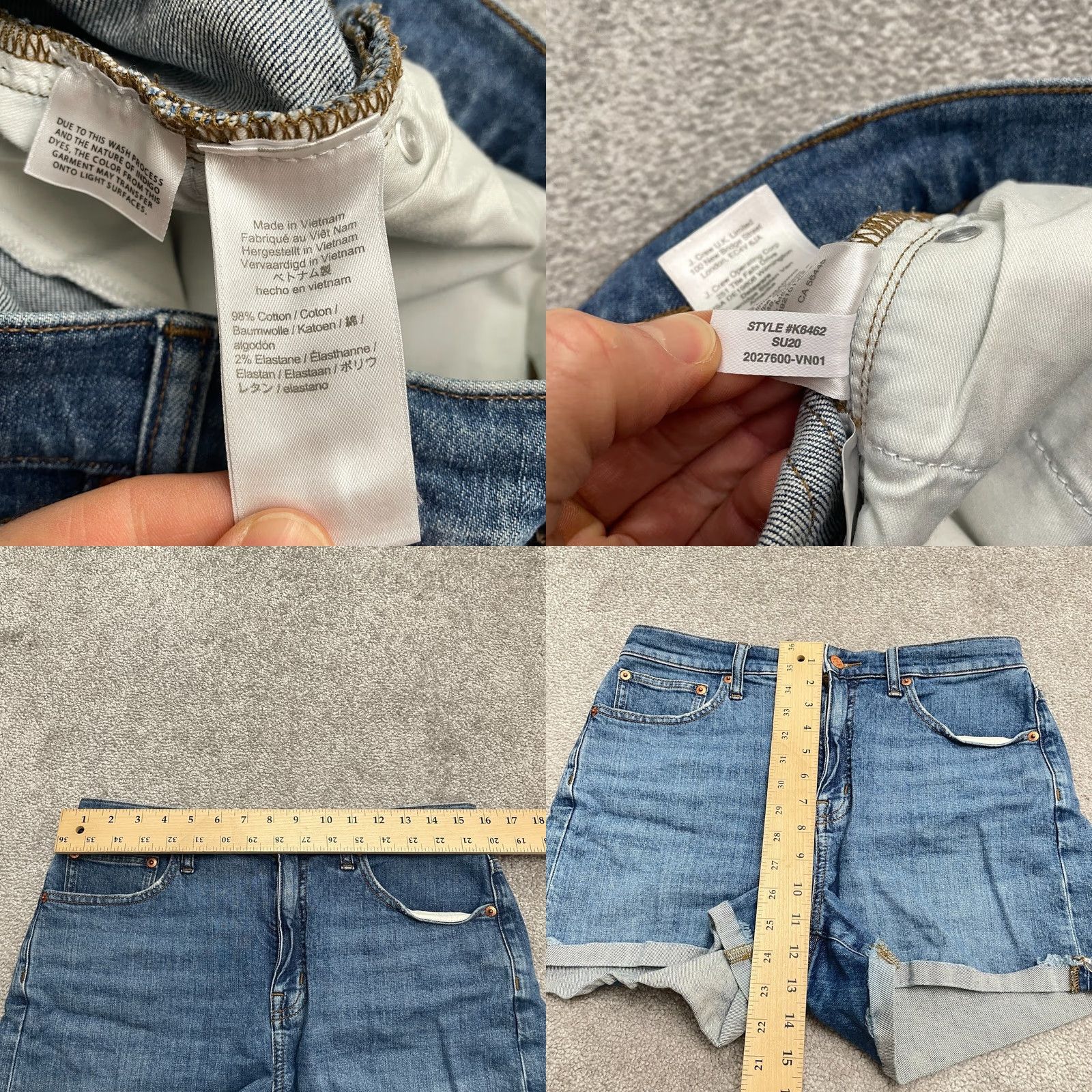 J.Crew J.CREW Mom Denim Shorts Women 29 Blue Medium Wash High Rise Casual Stretch 32x3 Woman Shorts Denim Blue Medium Wash High Rise 5-Pocket Mens? Size 29" - 8 Thumbnail
