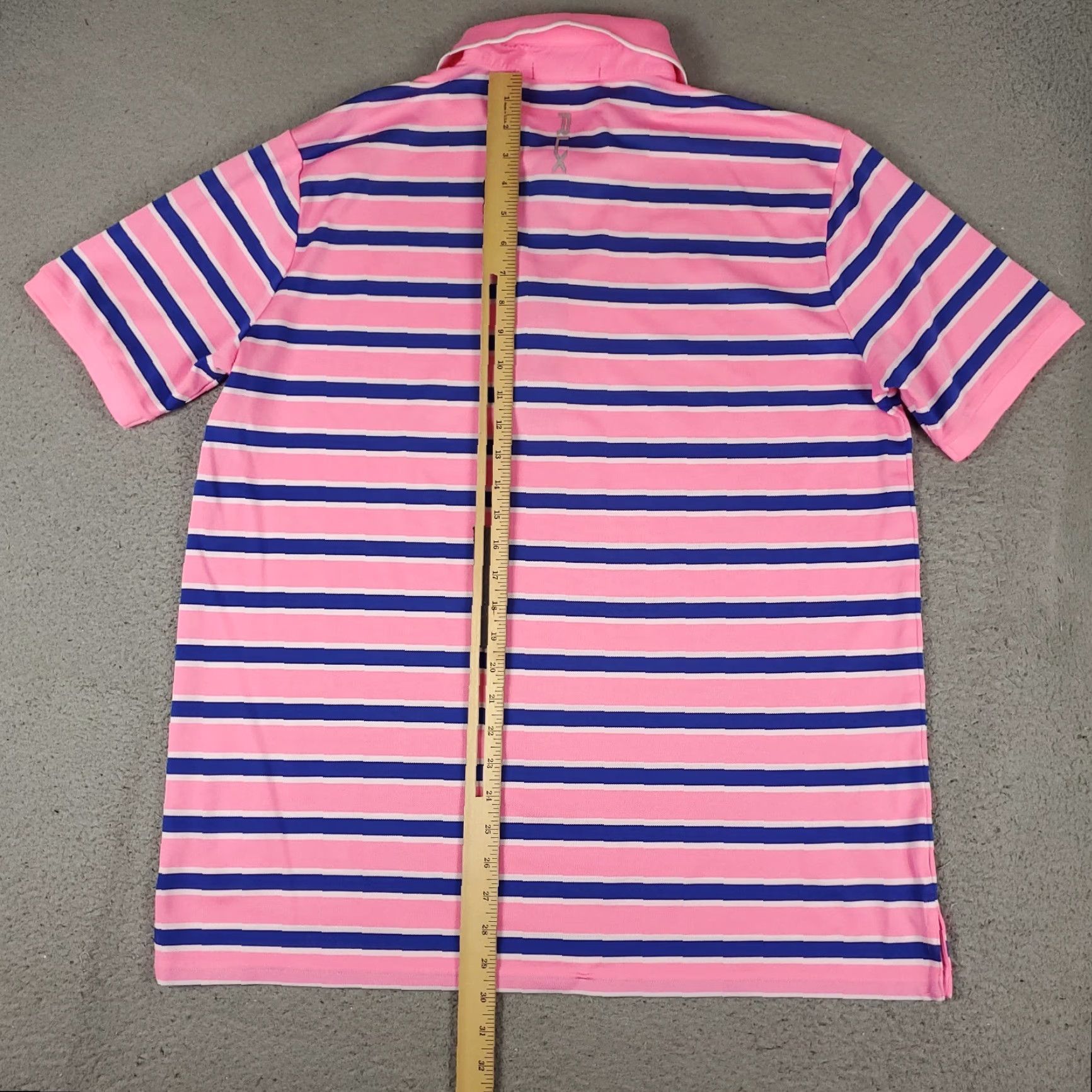 RLX Ralph Lauren RLX Ralph Lauren Polo Shirt Mens XL Striped Pink Blue Short Sleeve Polo Sport Golf Casual Size US XL / EU 56 / 4 - 6 Thumbnail
