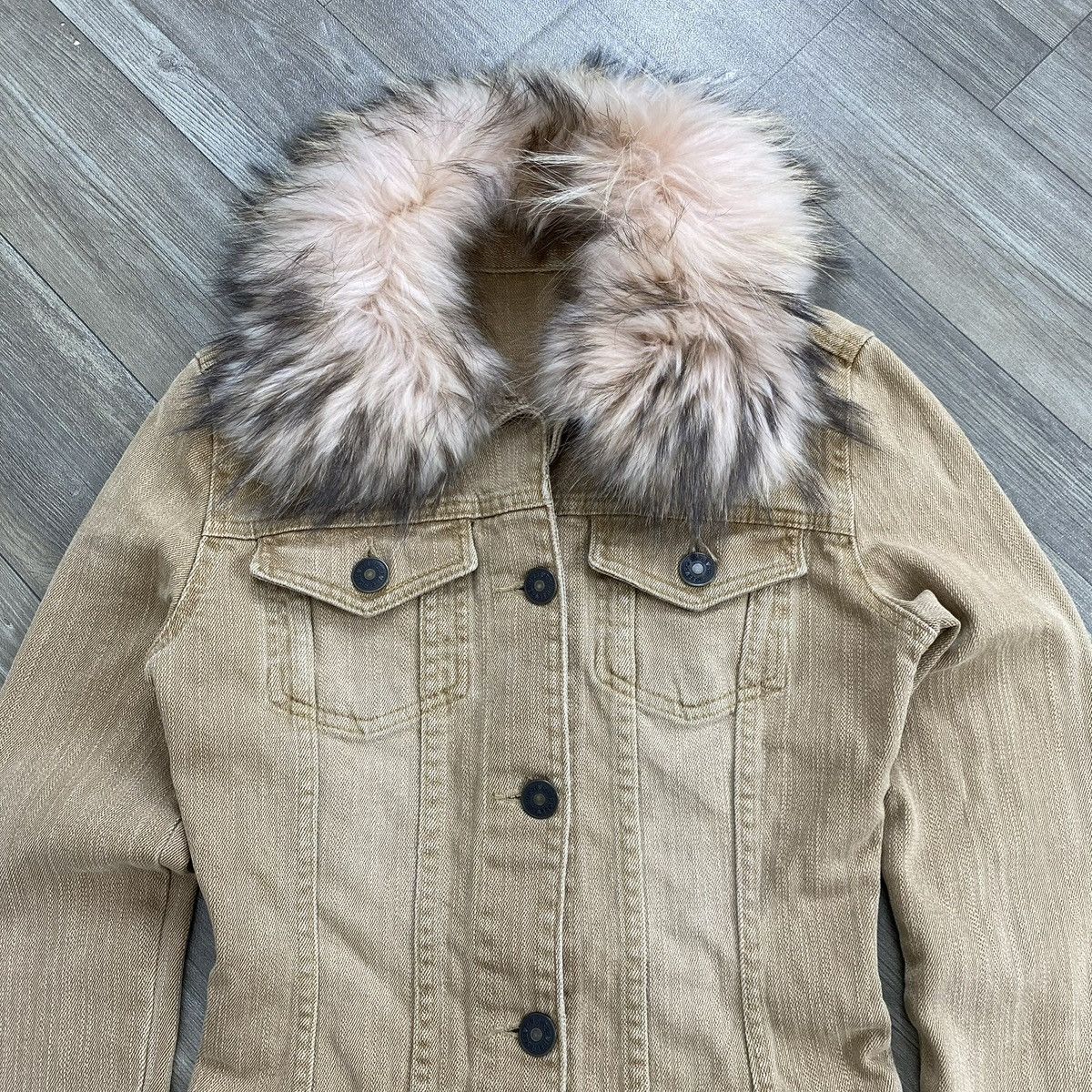 20471120 2000s Japanese Style Ifsixwasnine Lgb Vkei Fur Denim Jacket Size US S / EU 44-46 / 1 - 2 Thumbnail