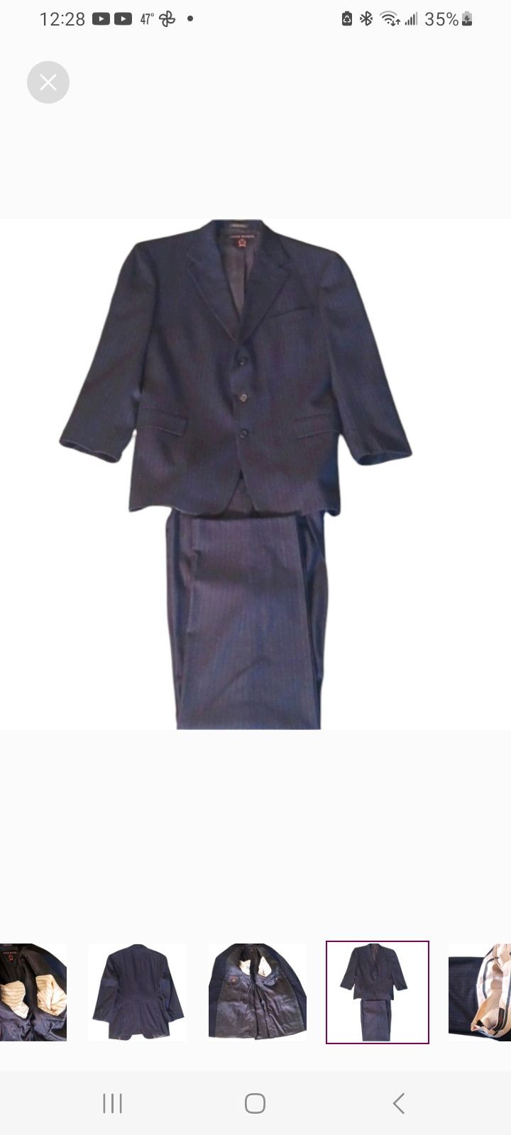 Tommy Hilfiger Vintage Tommy Hilfiger Pinstripe Suit Expressed via BELK Size 42R - 8 Thumbnail