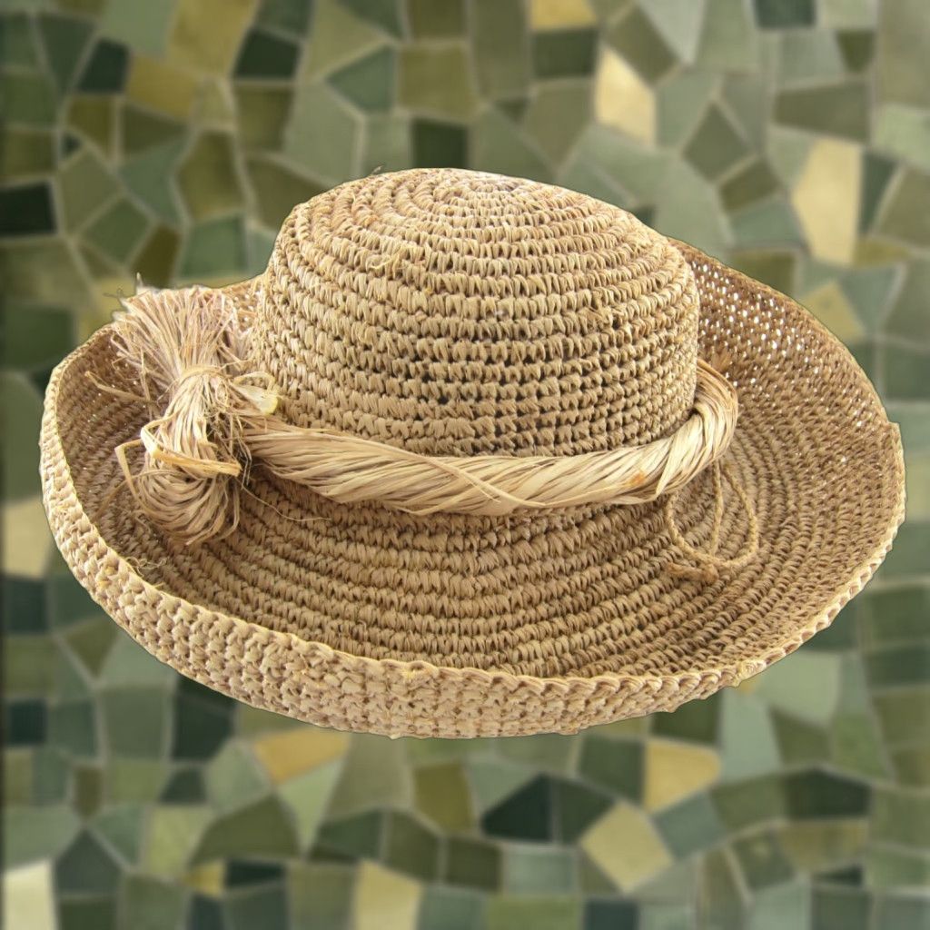 Vintage Corroboree HAT CO. AUSTRALIA Women's Packable Woven Natural Beach Hat S-M Beach Hat Womens Packable Wide Brim 90s Derby Wedding Summer Spring Beige Size ONE SIZE - 1 Thumbnail
