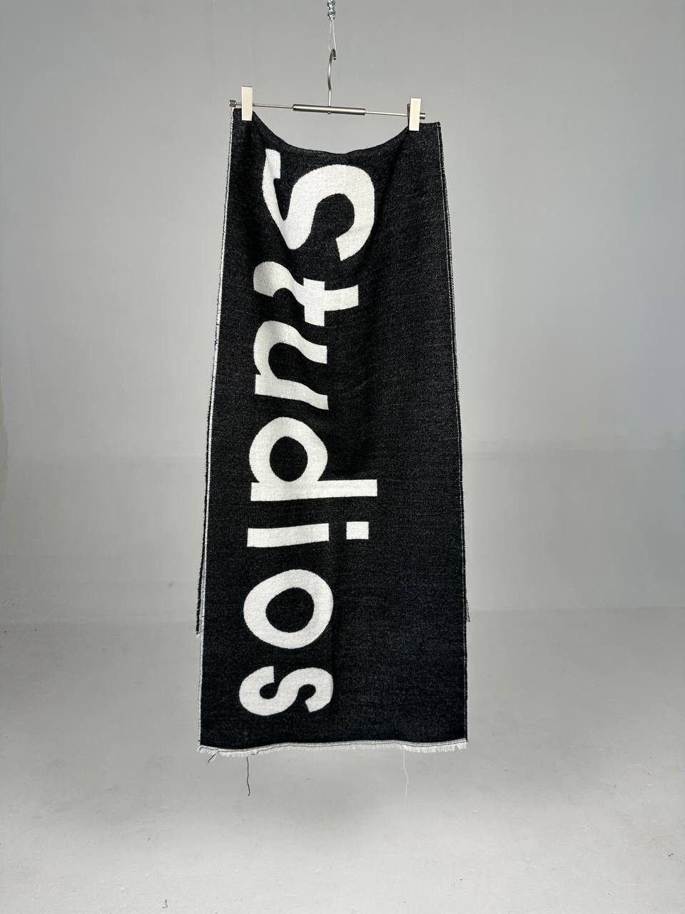 Acne Studios ACNE STUDIOS TORONTY SCARF BLACK/WHITE Size ONE SIZE - 7 Thumbnail