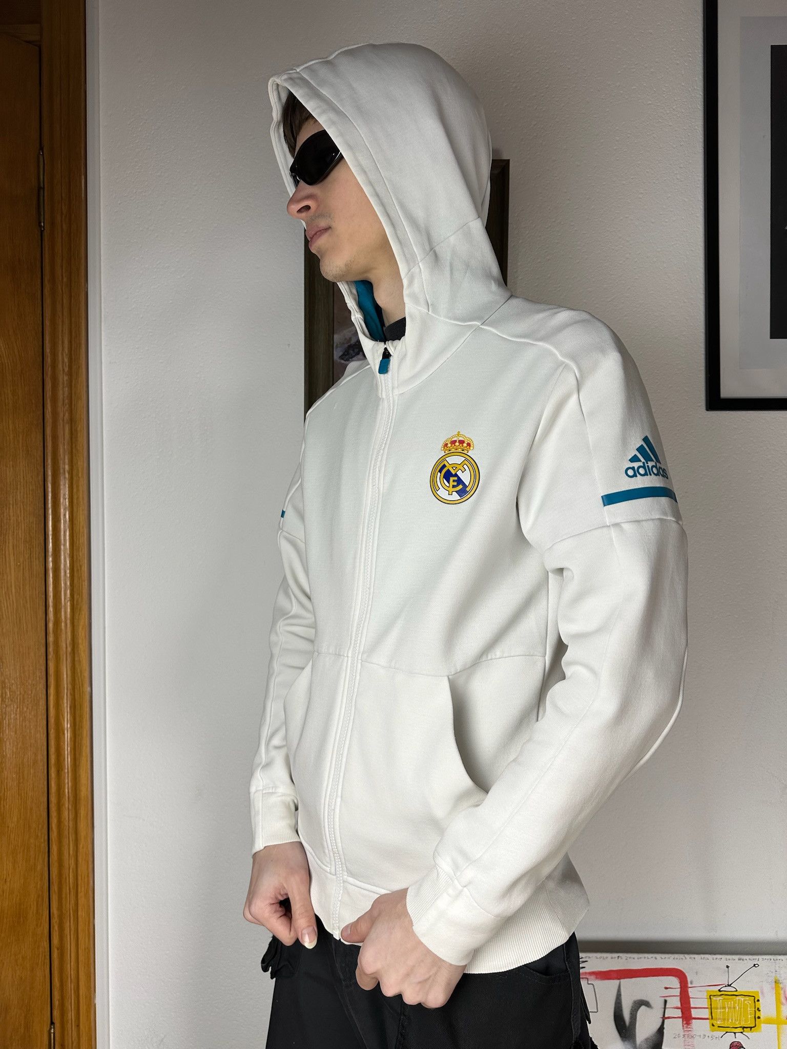 Adidas Vintage Real Madrid Zip Hoodie Soccer Jersey Football Rare Size US M / EU 48-50 / 2 - 6 Thumbnail