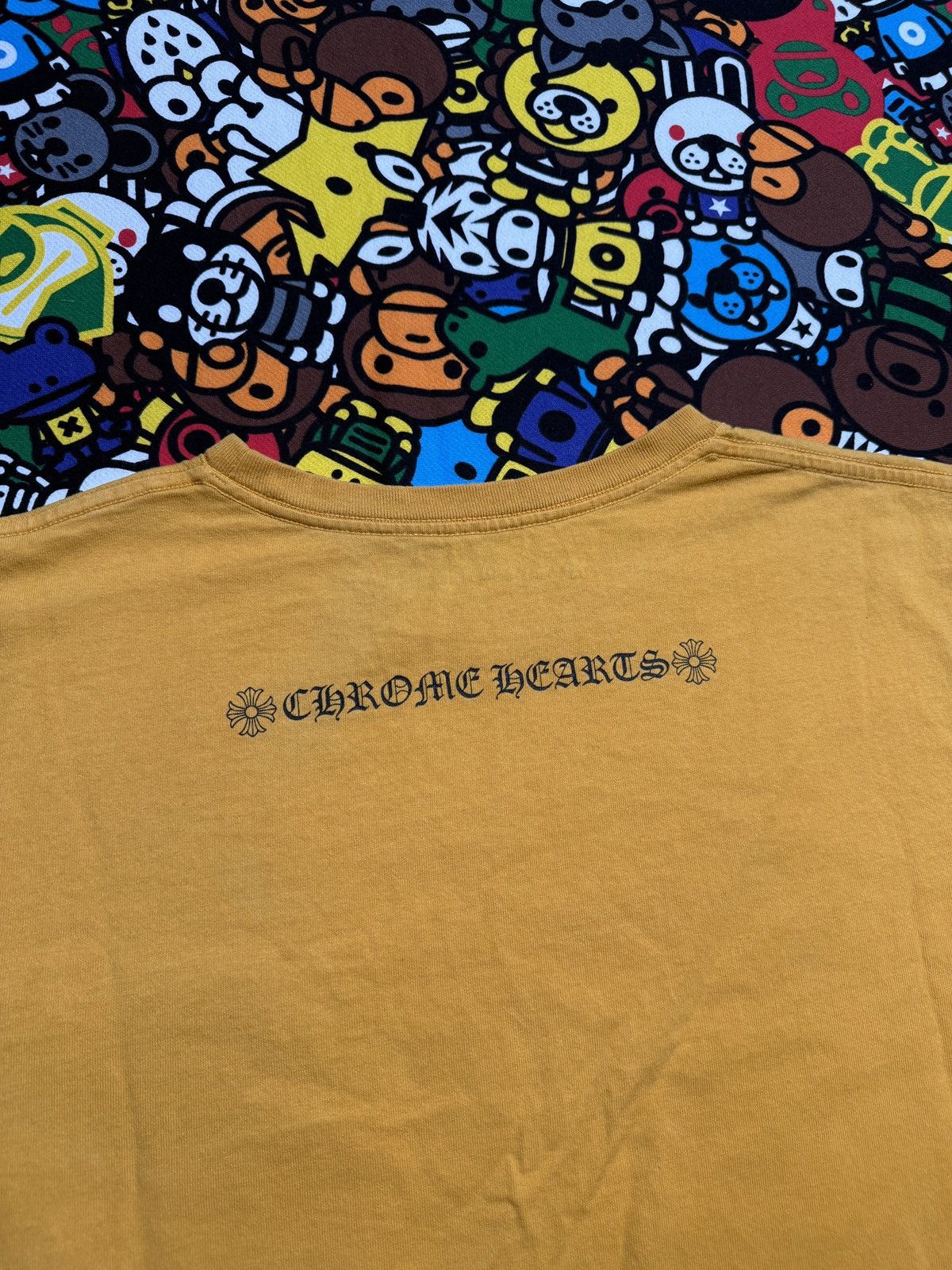 Chrome Hearts Chrome Hearts Mustard Yellow Script Logo Tee Size US L / EU 52-54 / 3 - 10 Thumbnail