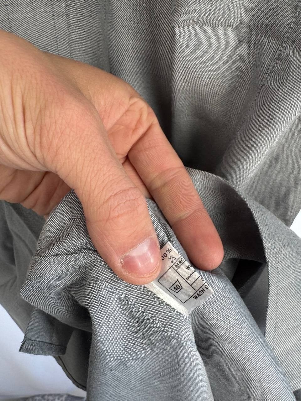 Other Thomas Burberry Men Gray Button Up Shirt Embroidered Logo L Size US XL / EU 56 / 4 - 9 Thumbnail