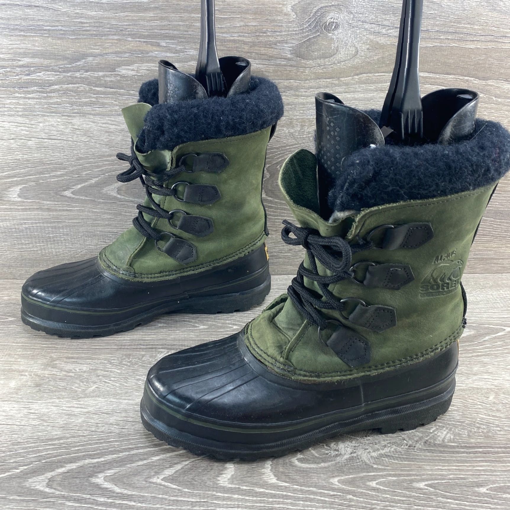 SOREL Sorel Alpine Green Kaufman Canada Insulated Winter Leather Rubber Duck Boots 8 Size US 8 / IT 38 - 5 Thumbnail