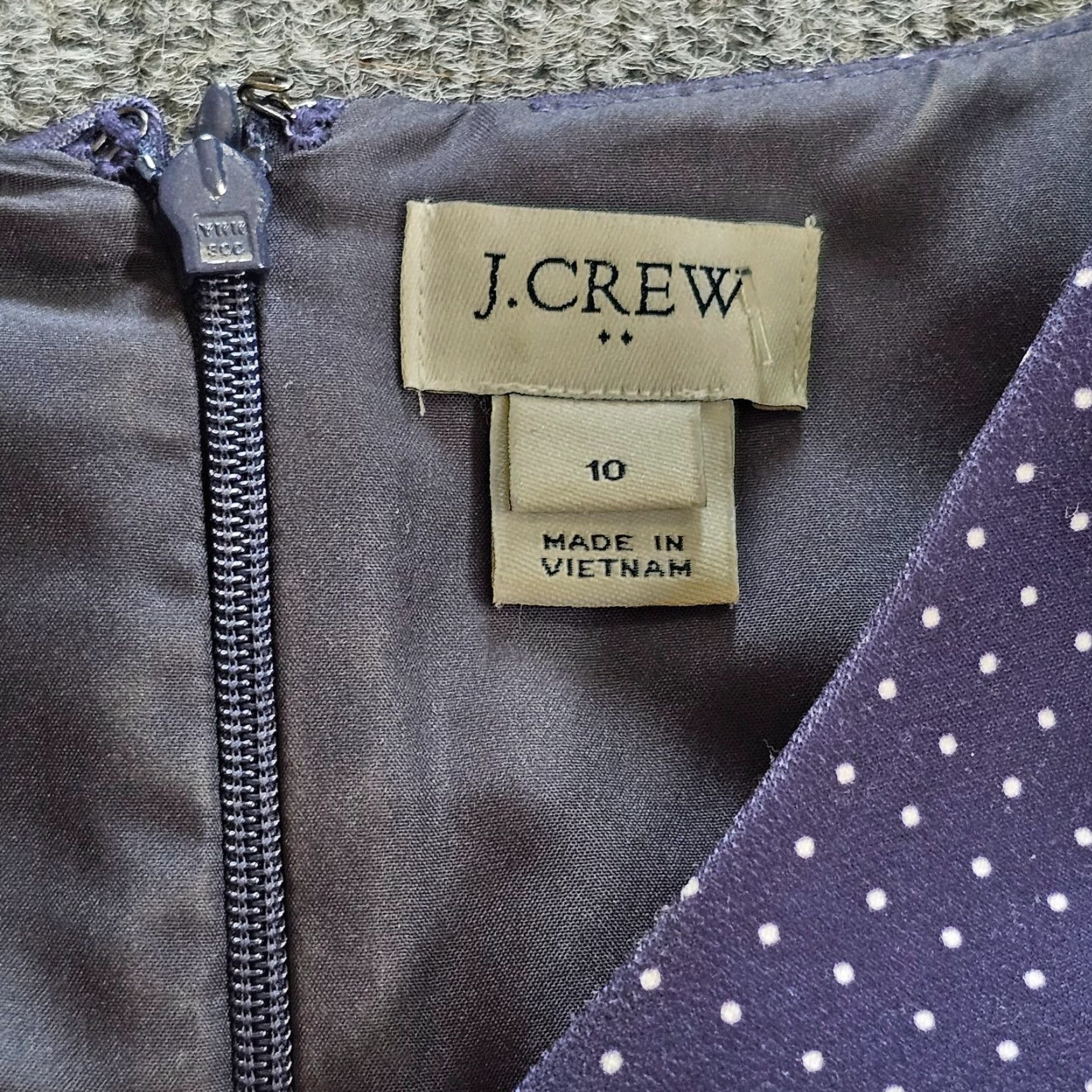 J.Crew J.CREW Dress Women Size 10 Blue White Polka Dot Sleeveless Fitted Ruffle Cocktail Dress Size L / US 10 / IT 46 - 3 Thumbnail