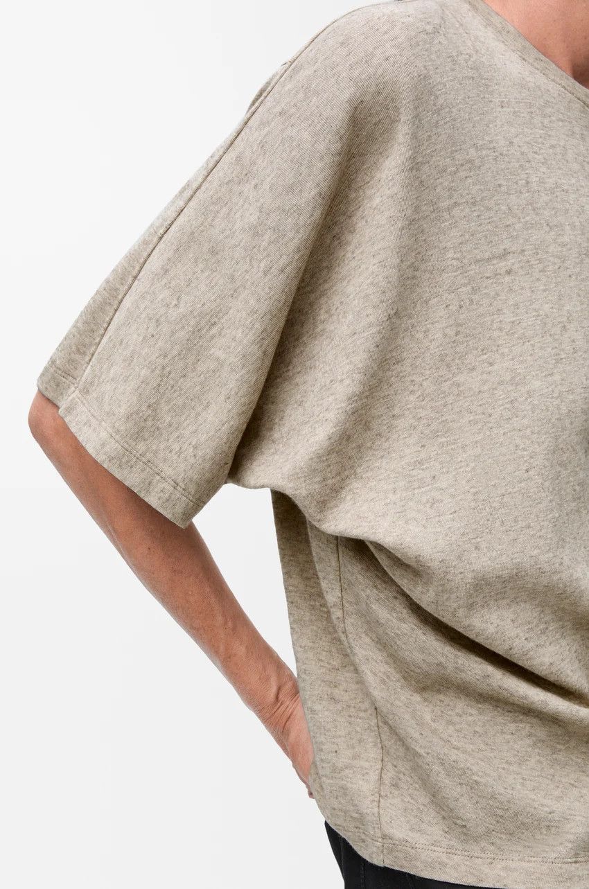 Loewe o1loc1c0525 Draped T-Shirt In Cotton And Wool in Beige Size M / US 6-8 / IT 42-44 - 5 Thumbnail