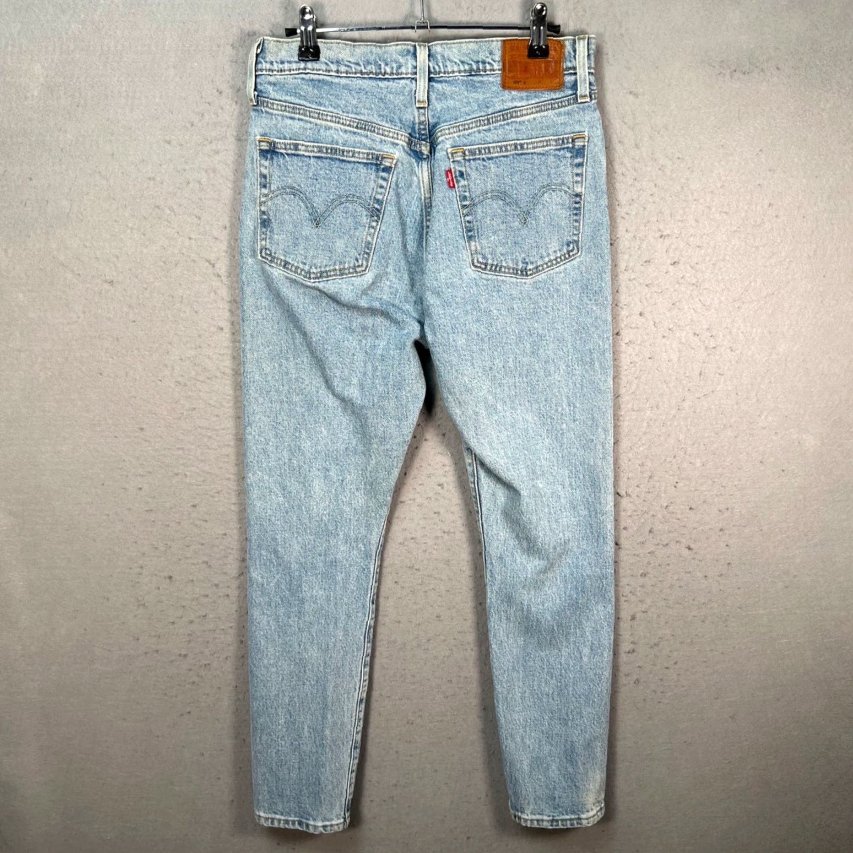 Levi's Levis 501 Womens Size 27 x 28 Light Wash Denim Jeans Stretch 5-Pocket Regular Skinny Blue Denim Jeans 90s Womens Levis 501 Series Size 27" / US 4 / IT 40 - 2 Thumbnail